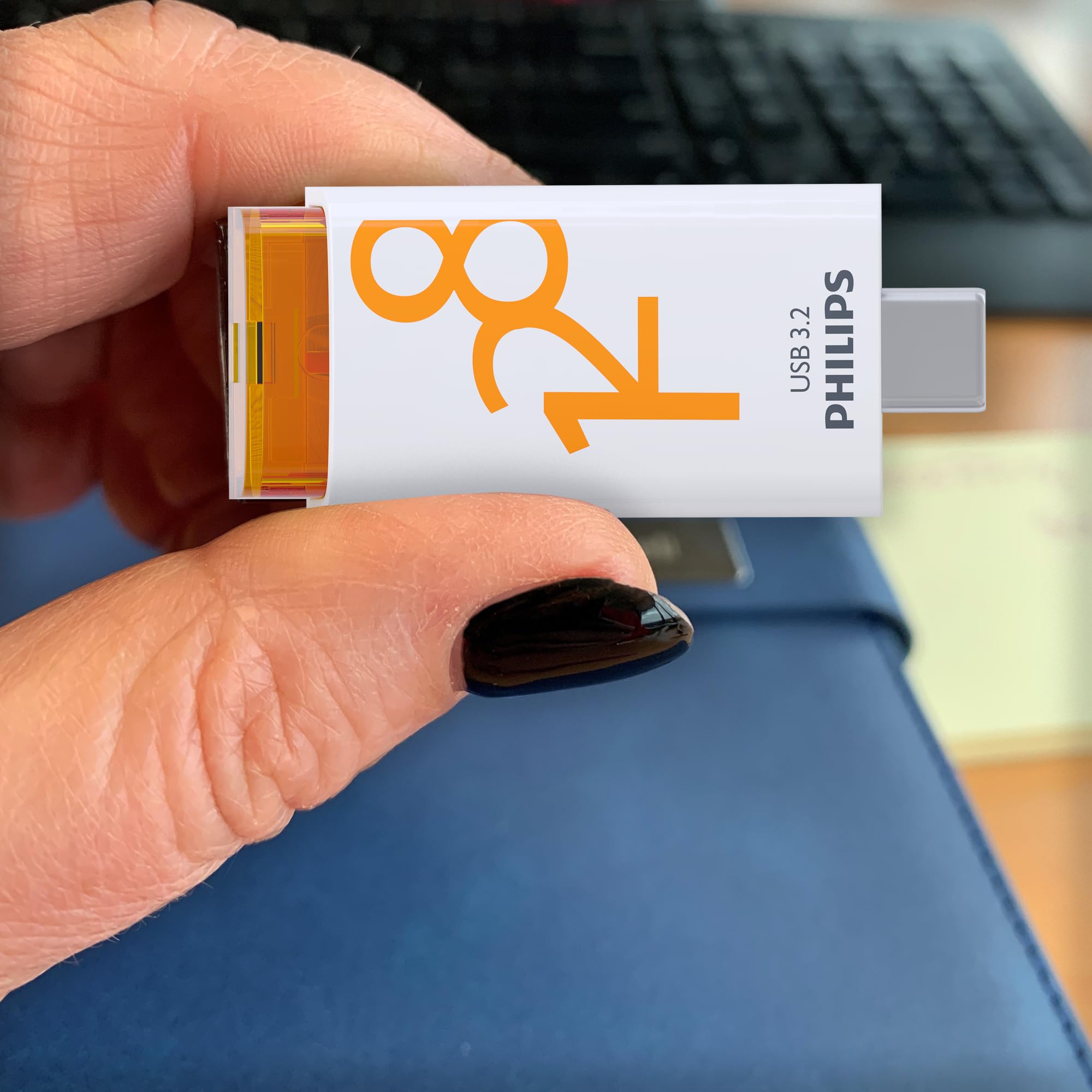 Philips Click Edition pamięć flash USB-C port USB 3.2 Gen 1 USB 128 GB do komputera, laptopa, smartfona, tabletu z portem USB-C, prędkość odczytu do 120 MB/s