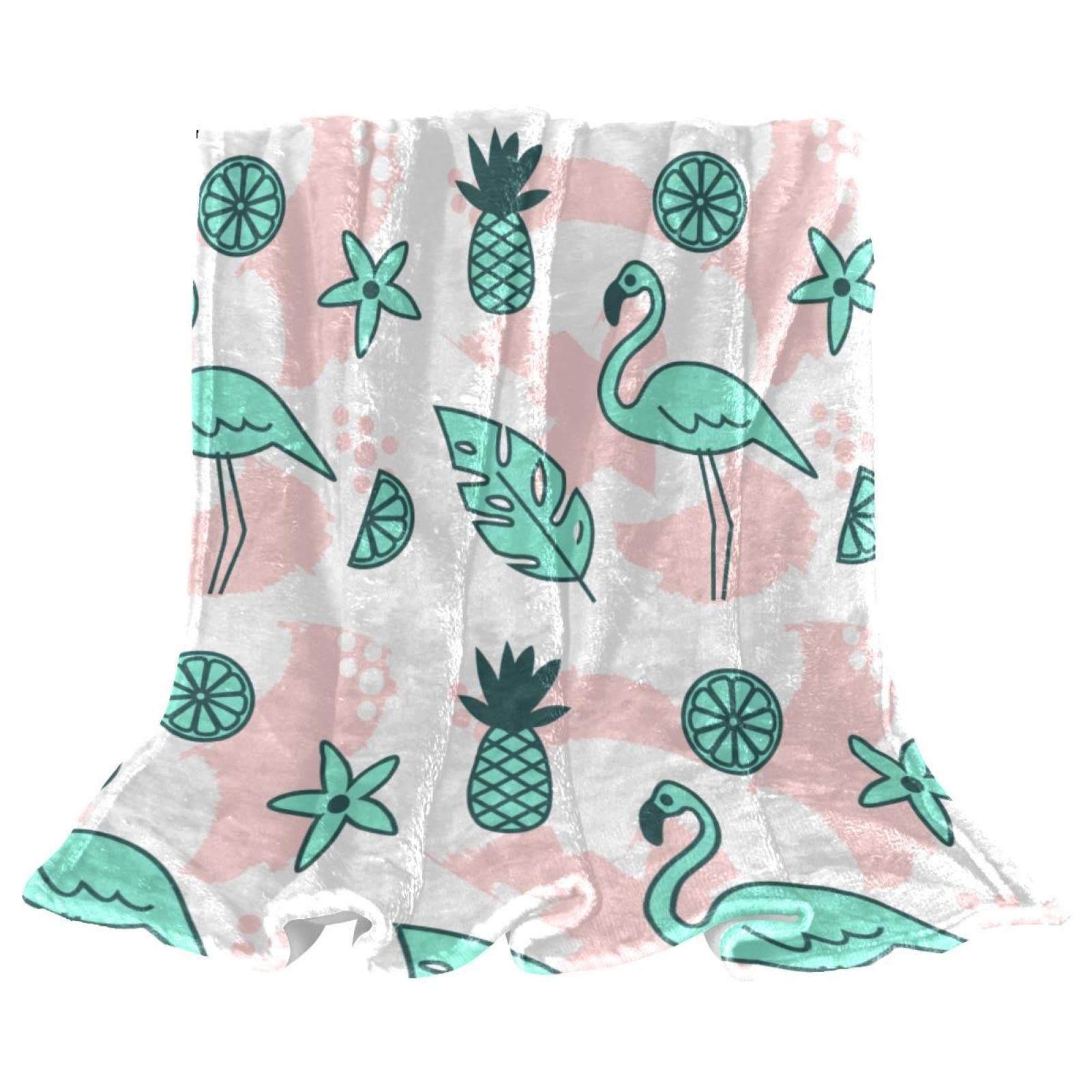 Plaid polaire flamant rose doux pour apaiser la fraîcheur des soirées sur le canapé