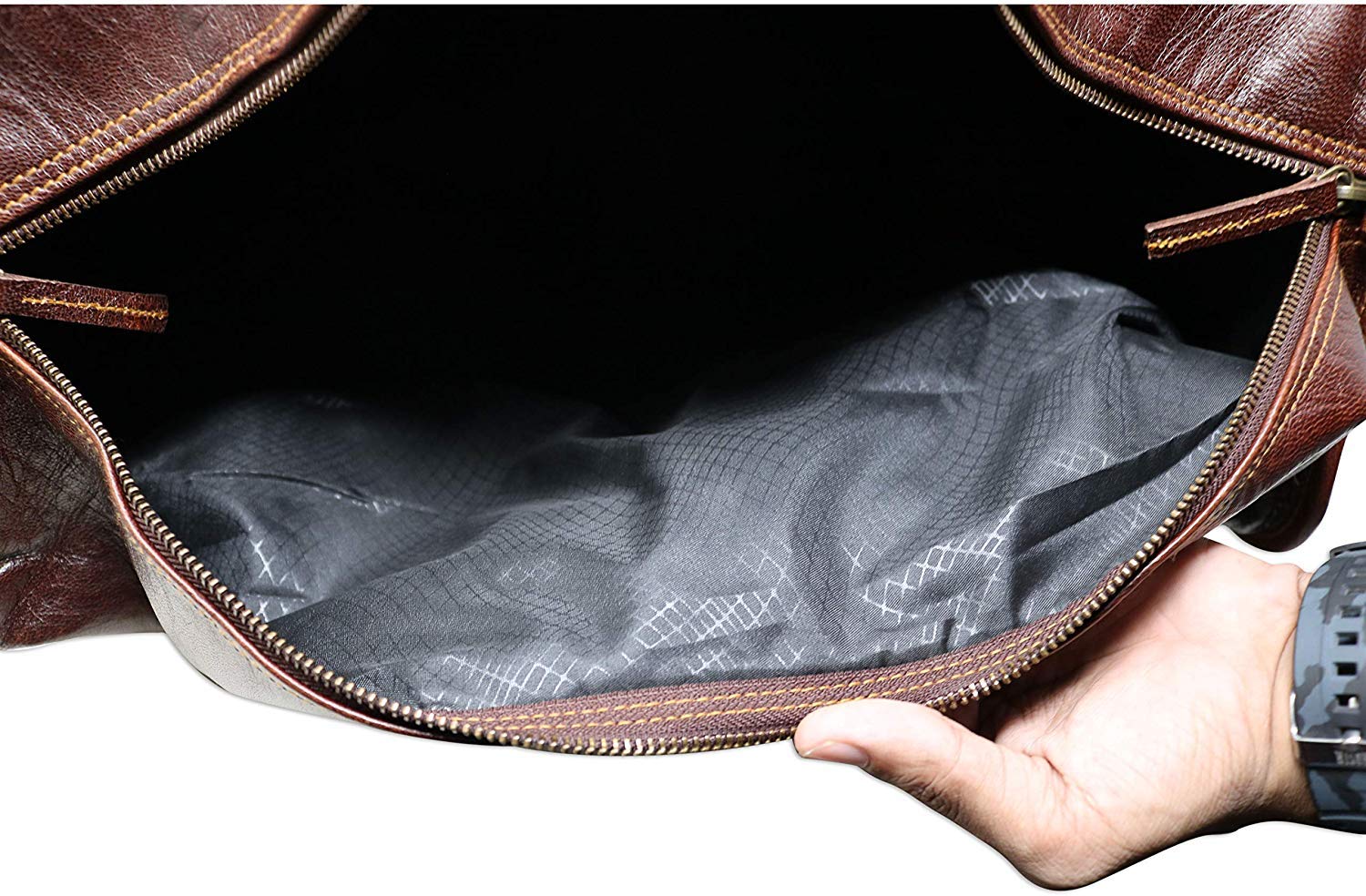 60 Cm Bolso Bolsa Viaje Veliz Equipaje De Cuero Piel Grande Vintage para Cabina Fin Semana Gimnasio Deportes Carry-On Hombre Y Mujer