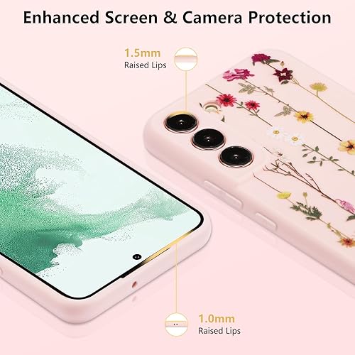 Vista 216 de ZTOFERA Funda protectora delgada para Samsung Galaxy S21 FE 5G, bonito diseño de flores para niñas y mujeres, funda protectora delgada para Galaxy