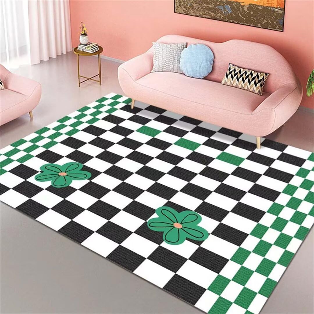 Tapis salon design et moderne au motif géométrique carré pour une décoration raffinée