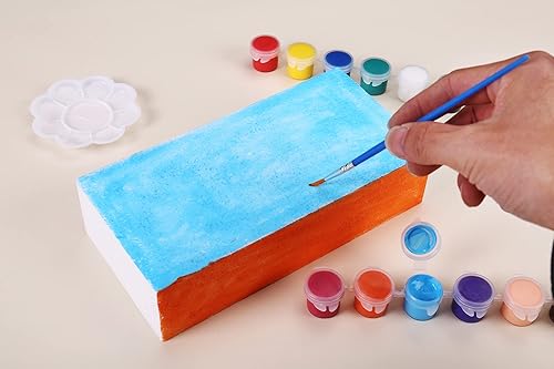 Miniatura 4 de AMZQNART Paquete de 4 bloques de espuma para manualidades, ladrillos de espuma de poliestireno cuadrados de 8 x 4 x 2 para escultura artística,