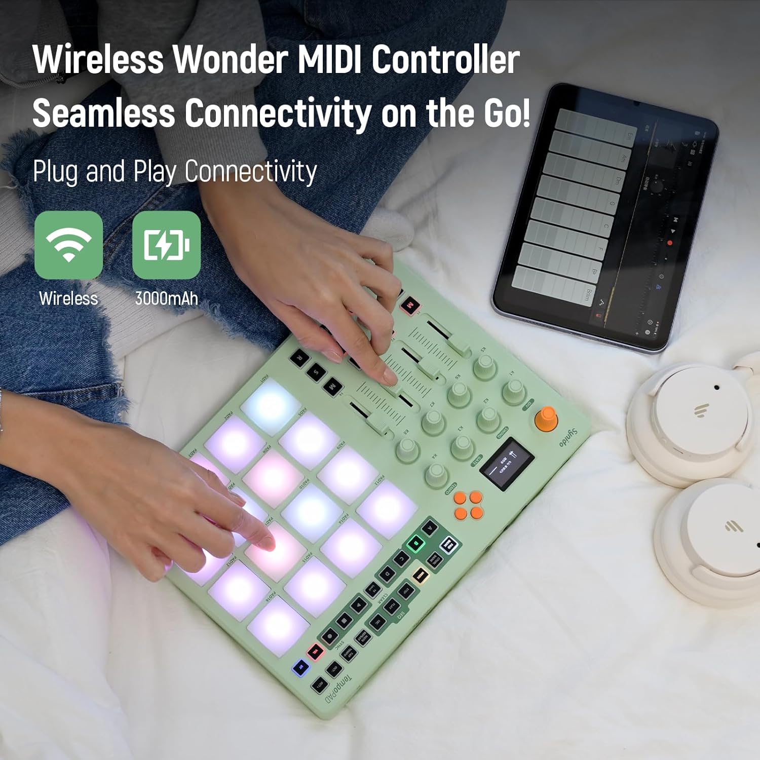 Wireless MIDI Controller with 3000mAh battery