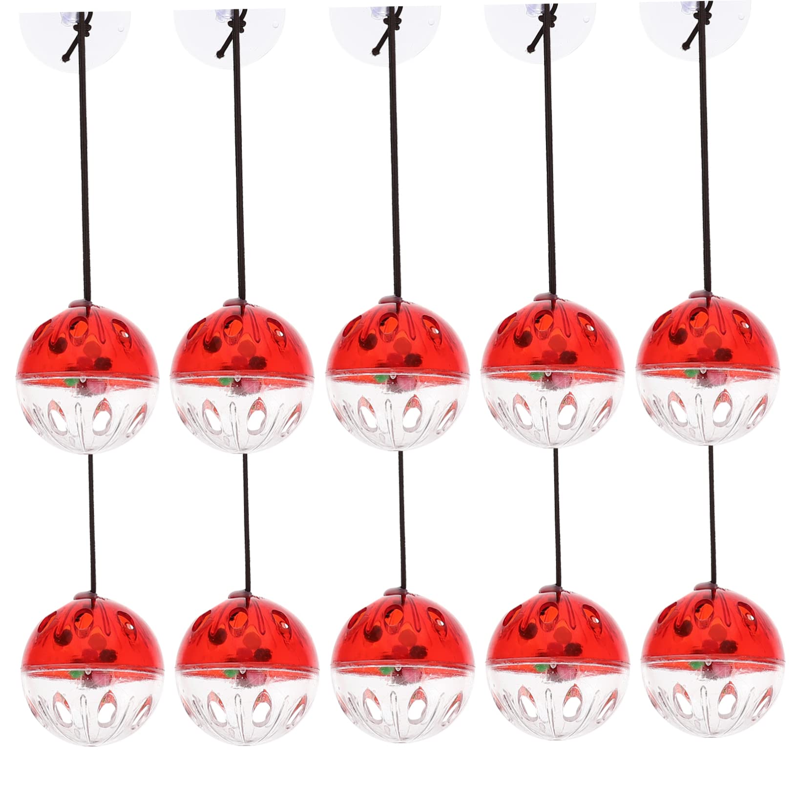 Abaodam Cat Toys for Window 10 Pack Suction Cup Bell Interactive Cat Ball Toy Pet Teasing Bell Indoor Plaything