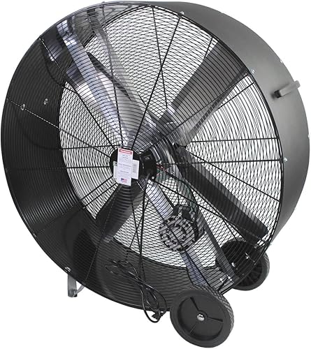 Miniatura 5 de Maxx Air Ventilador de barril de 48 pulgadas de alta velocidad Diseño de metal resistente a abolladuras Mejor para uso comercial, almacenes