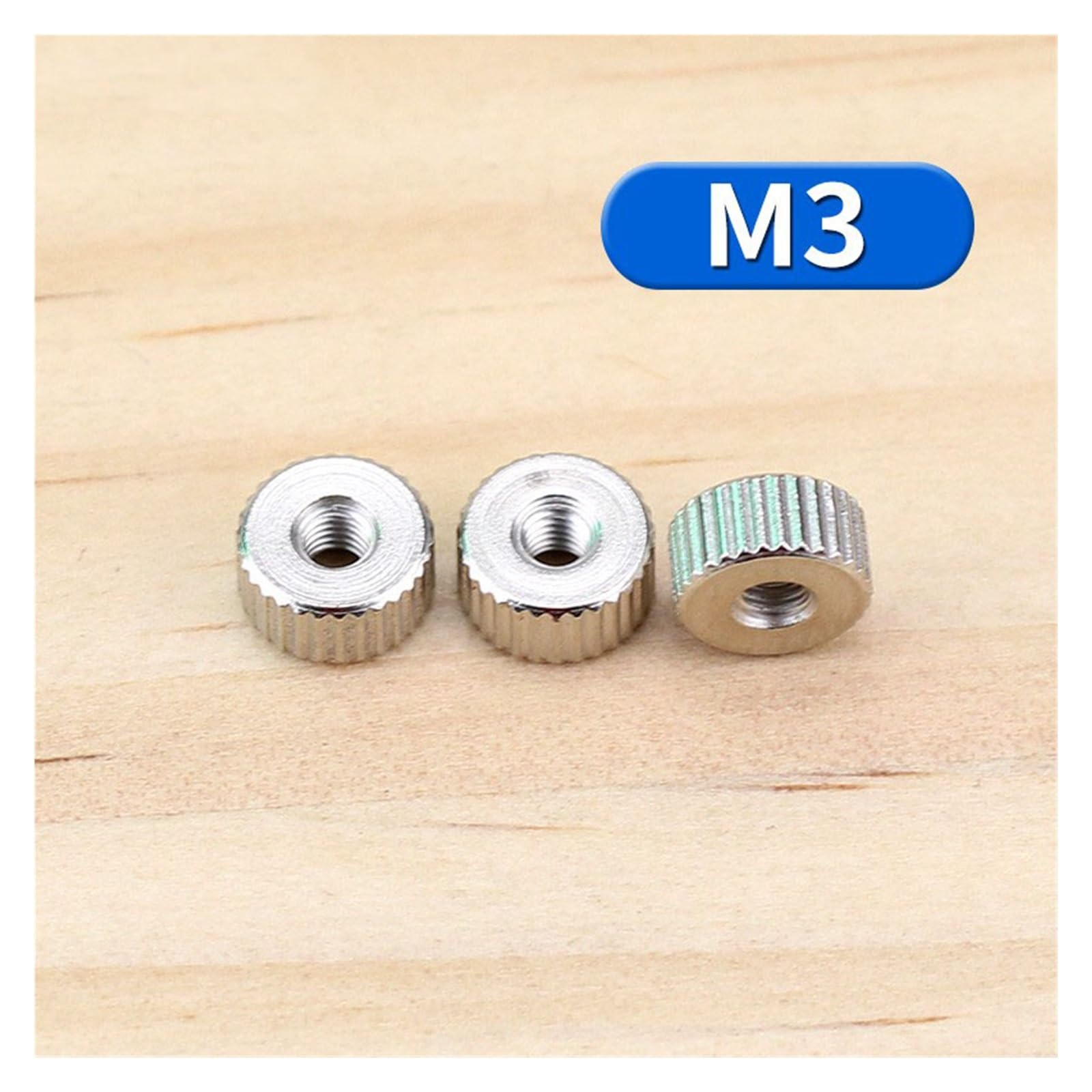 10 Uds. Tuercas de tornillos moleteadas niqueladas, tuercas redondas de mano M2 M2.5 M3 M4(20 PCS,M4)