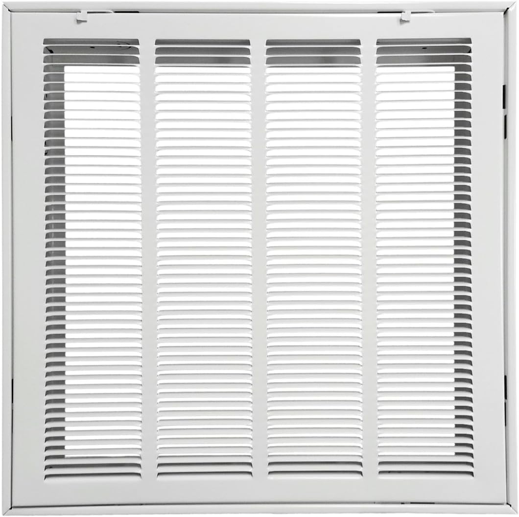 Hart & Cooley 659 Series 16" x 16" White Return Air Filter Grille #043409 (Fits a 16"W x 16"H Hole)