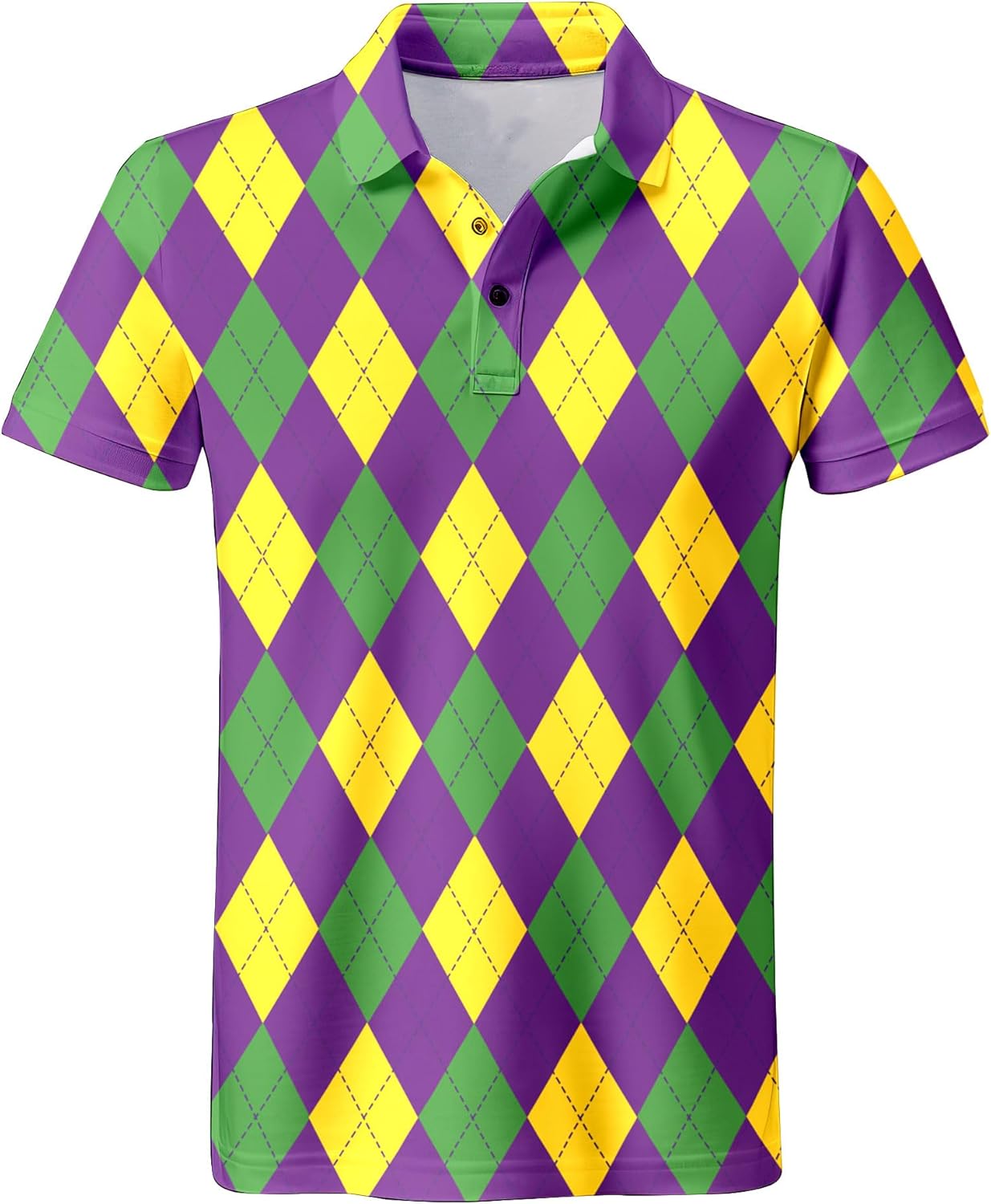 Mens 80s Golf Shirt Dry Fit Performance Short Sleeve Print Shirts Funny 90s Golf Shirts for Men - Image 4