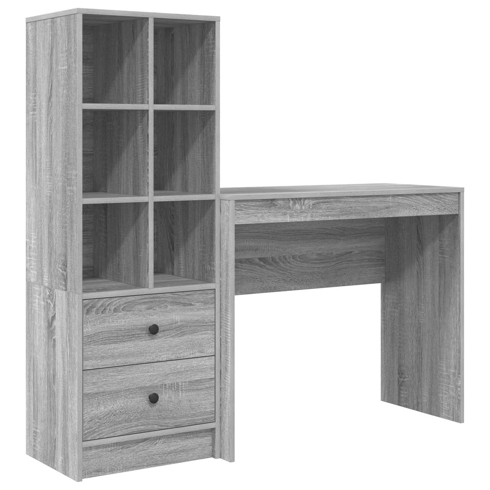 Bureau avec tiroir 2 pcs gris sonoma meuble de bureau stable de 42.3kg