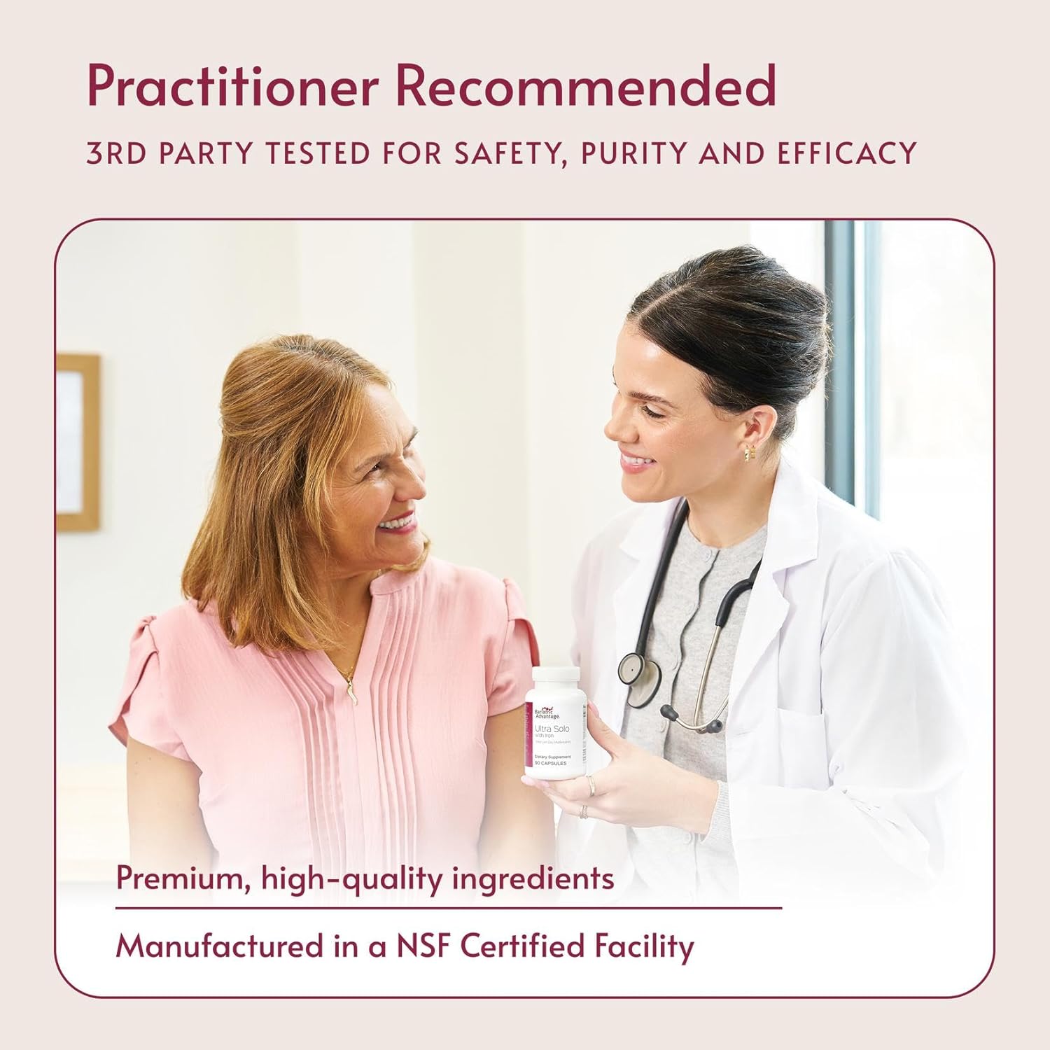 Bariatric Advantage Ultra Solo Without Iron - Once-Per-Day Daily Multivitamin - for Bariatric Patients - with Thiamin, Vitamin A & More - Gluten Free - 90 Capsules