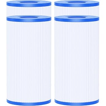 AQUALTRA Pool Filter Cartridge Type A or C Compatible with 29000E/59900E Easy Set Pool Filter 203 x 108 mm Above Ground Pool Filter Pack of 4