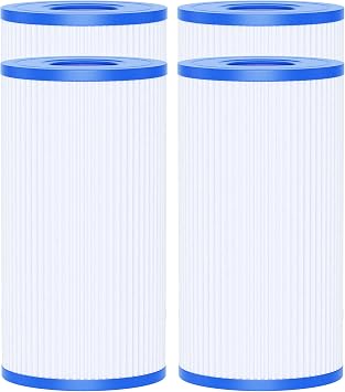 AQUALTRA Pool Filters Type A or C Compatible with 29000E/59900E, Easy Set Pool Filters, 8" x 4 1/4" Above Ground Pool Filters 4 Pack