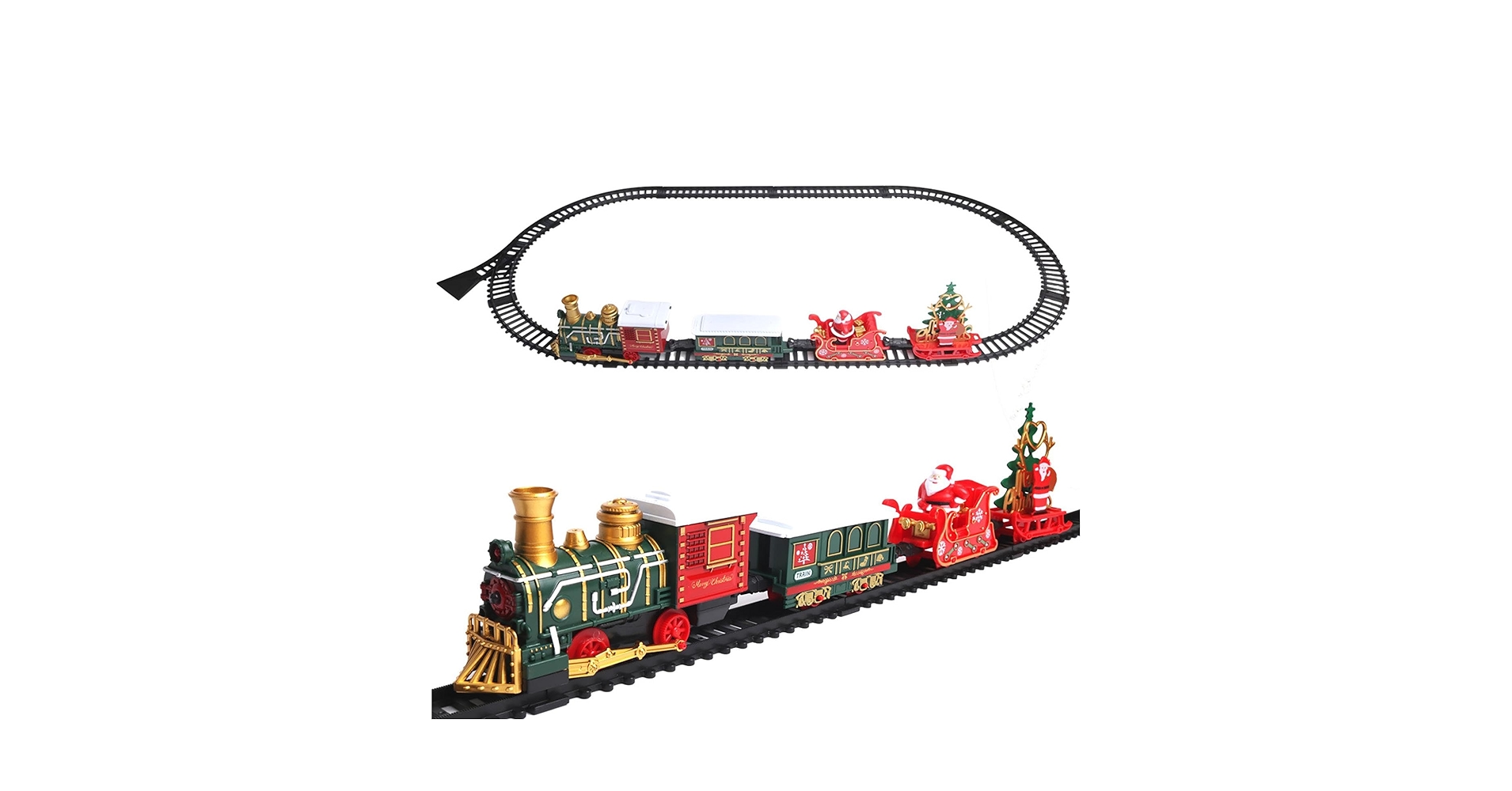 ビンテージ クリスマス駅舎の装飾品 動く列車 音楽が流れます 71jTrgfm3FL.jpg_BO30,255,255,