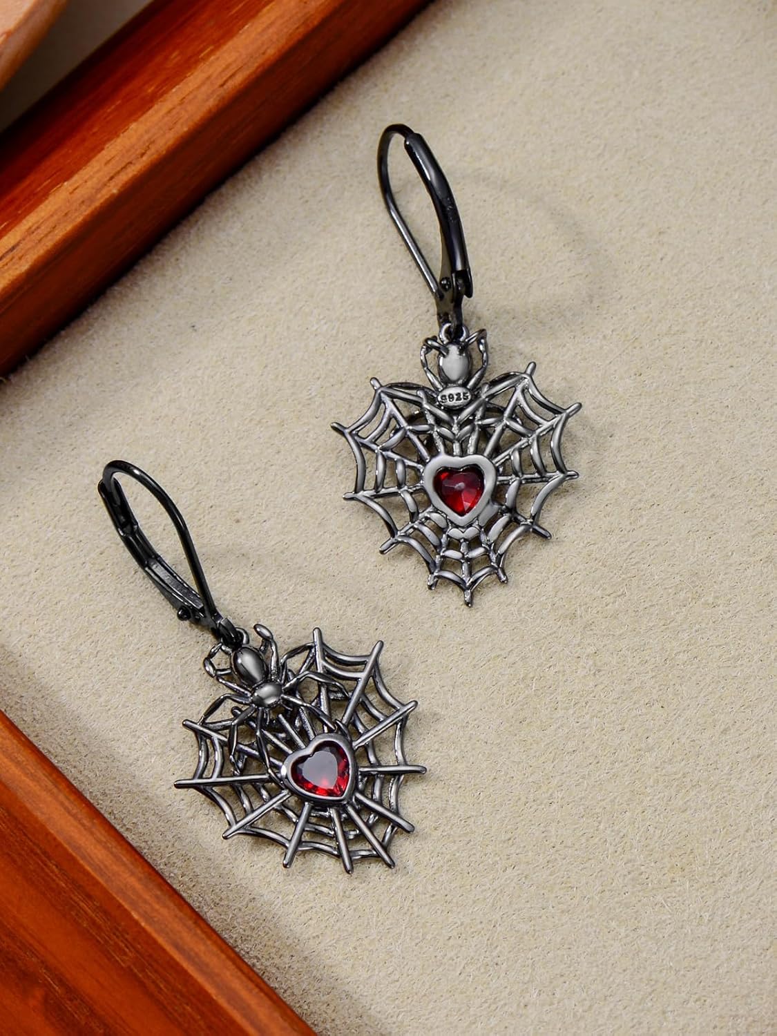 Halloween Earrings for Women, 925 Sterling Silver Hypoallergenic Spider/Bat/Black Cat/Pumpkin Earrings Dangle, Gothic Earring Halloween Jewelry Gifts - Image 3