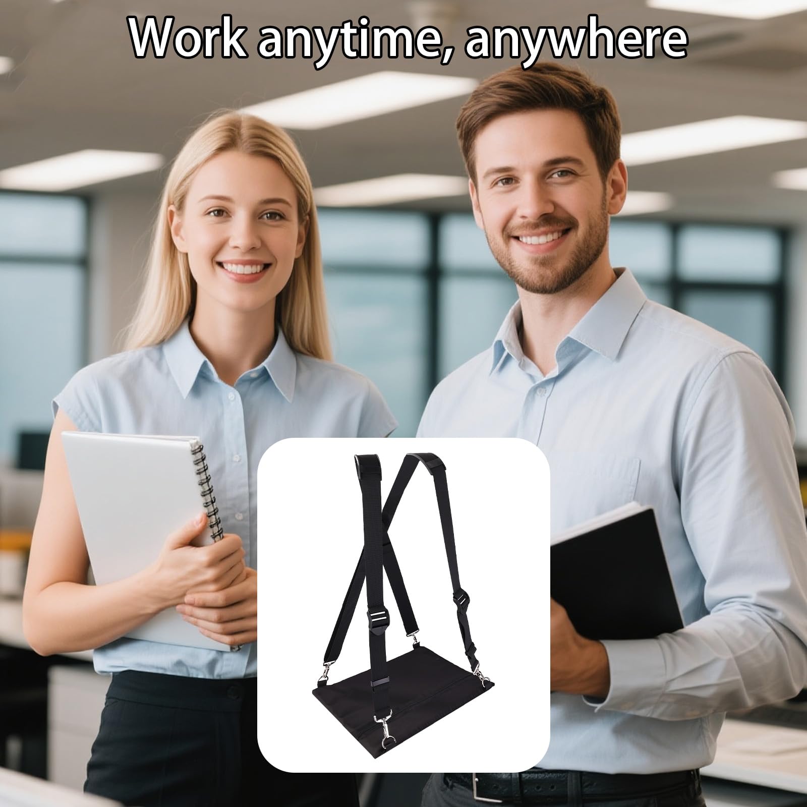 Imbracatura Portatile per Laptop da Passeggio, Supporto Regolabile Indossabile Laptop con Cinghie Ergonomiche Tablet da 40,6 cm E-Reader per Lavori All'Aperto