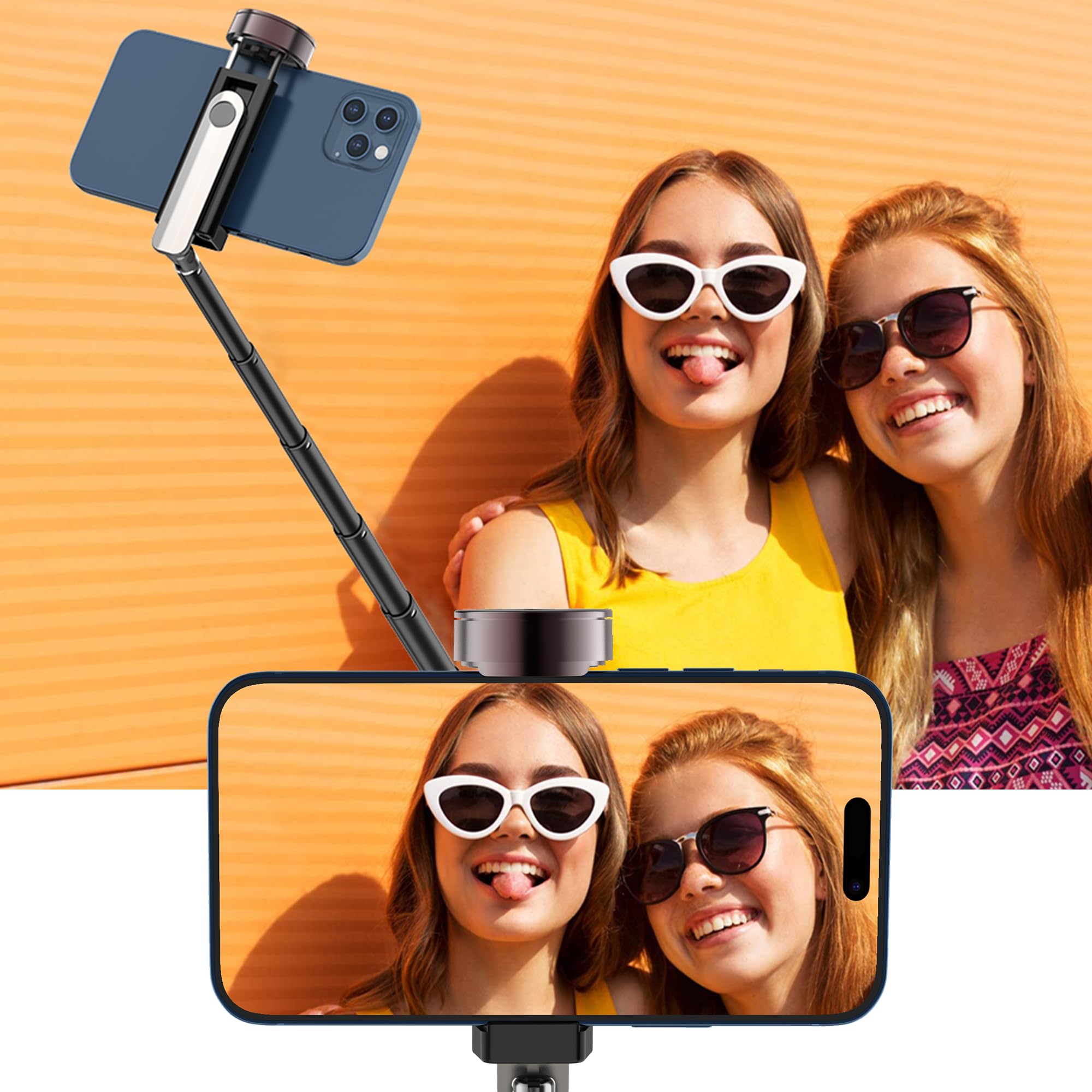 Selfie Stick Lega di Alluminio Selfie Stick Treppiede con Telecomando Pieghevole Viaggio Treppiede Stand Rotazione 270 Compatibile con iPhone/Android/Go Pro Camera