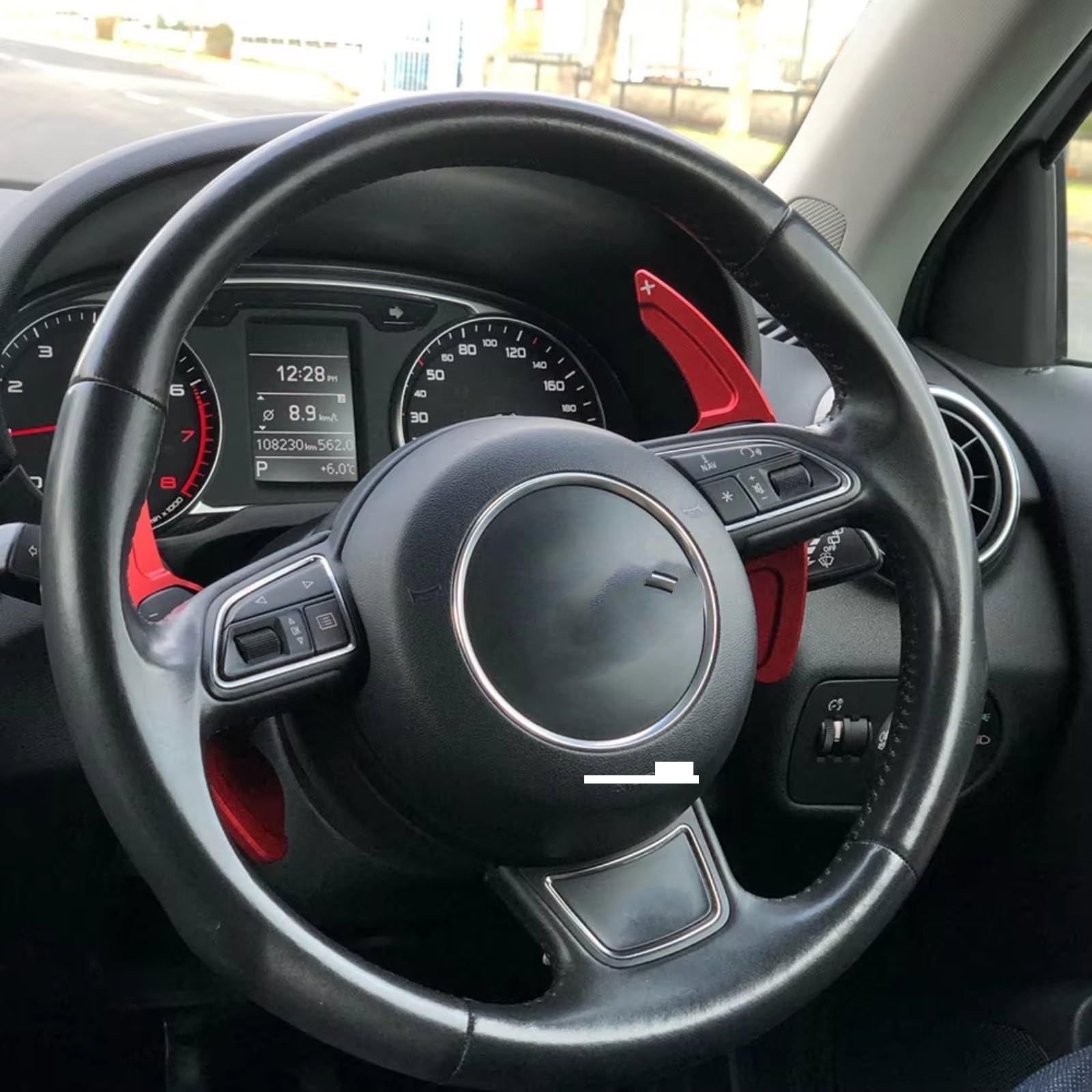 Leve Volante Compatibile Con A6 C7 2012-2017 Per A7 A8 2011-2017 Per S4 B8 2013-2016 Auto Volante Shift Paddle Leva Estensione Estensione(Silver)