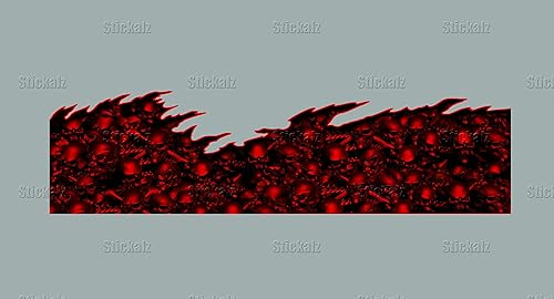 Miniatura 2 de ZZLB_4 - Adhesivo de vinilo de metal rasgado de metal rasgado de calaveras en 3D, diseño de vinilo de calaveras y yate, diseño de embarcaciones (10