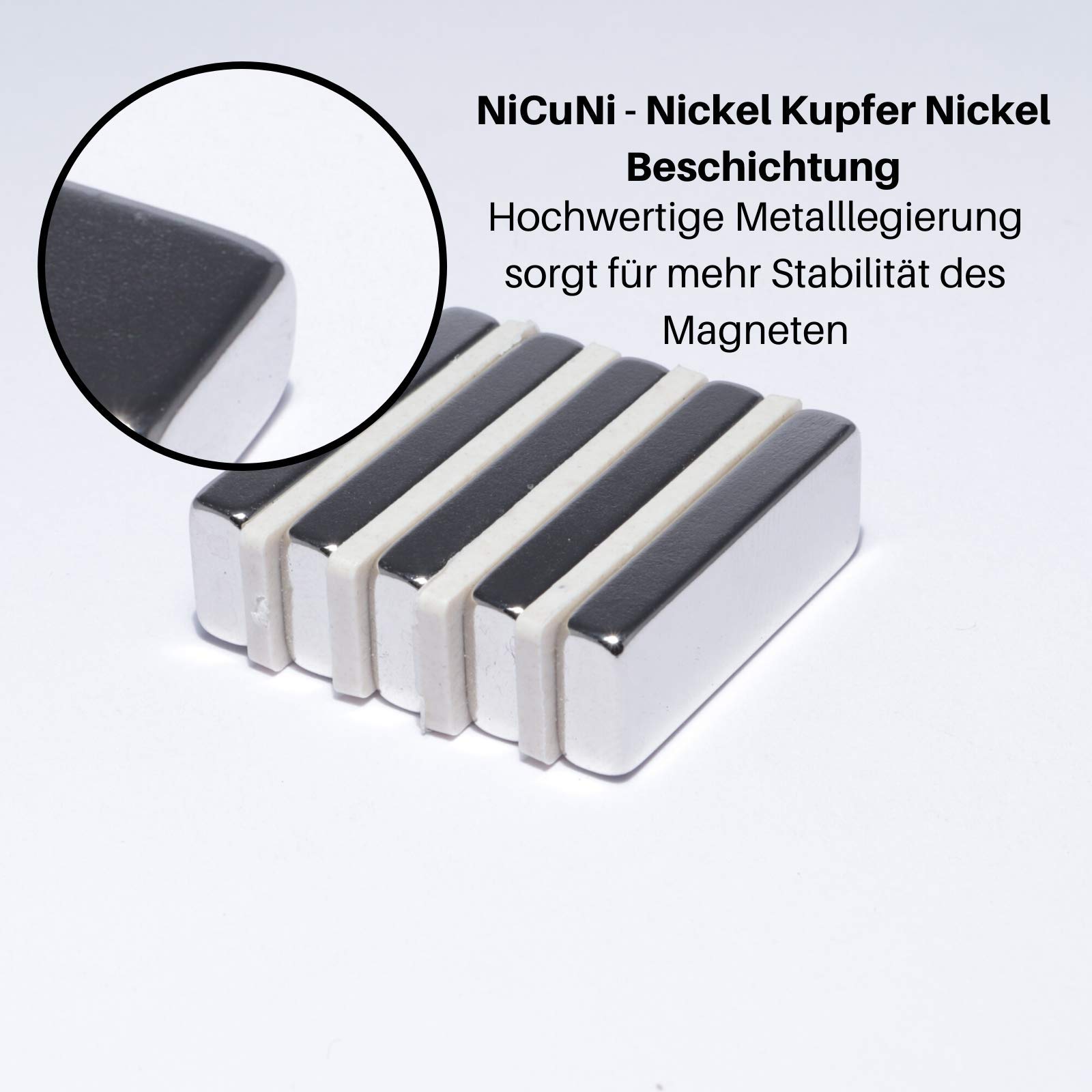 Magnesy neodymowe bardzo mocne prostopadłościanki 40 x 10 x 10 mm – 17 kg – magnes neodymowy 40 mm – magnes w kształcie prostopadłościanu 40 x 10 x 10 mm – silne magnesy neodymowe N52 (10 sztuk)