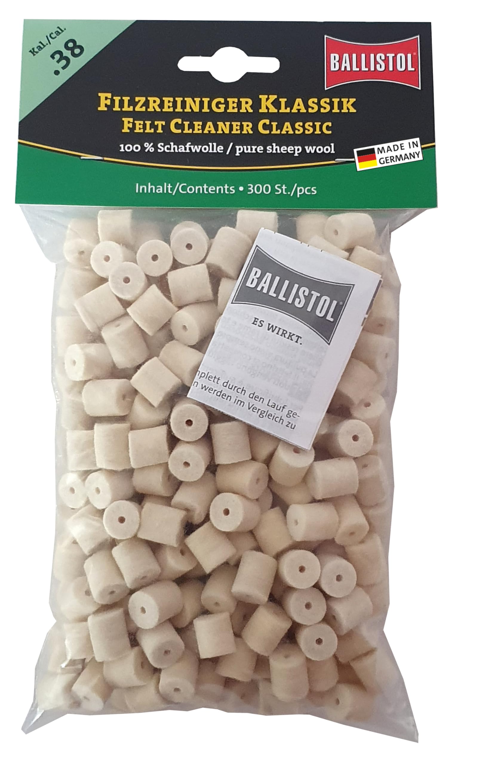 BALLISTOL Filzreiniger Klassik Zur Laufreinigung Und Waffenpflege Alle Kaliber Ab 4,5 mm bis Schrot 12