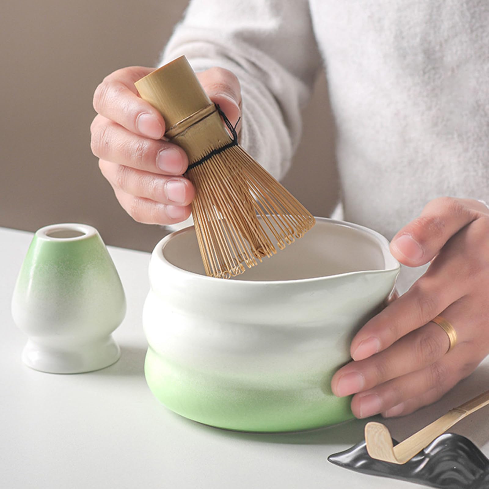 土居庄次 尾戸焼 松竹梅茶碗 共箱合布 安南手 抹茶碗 抹茶茶碗 茶道具 茶器 茶こし お抹茶セット 旅行 茶器茶喜 お抹茶セット 美濃焼 お抹茶 茶箱