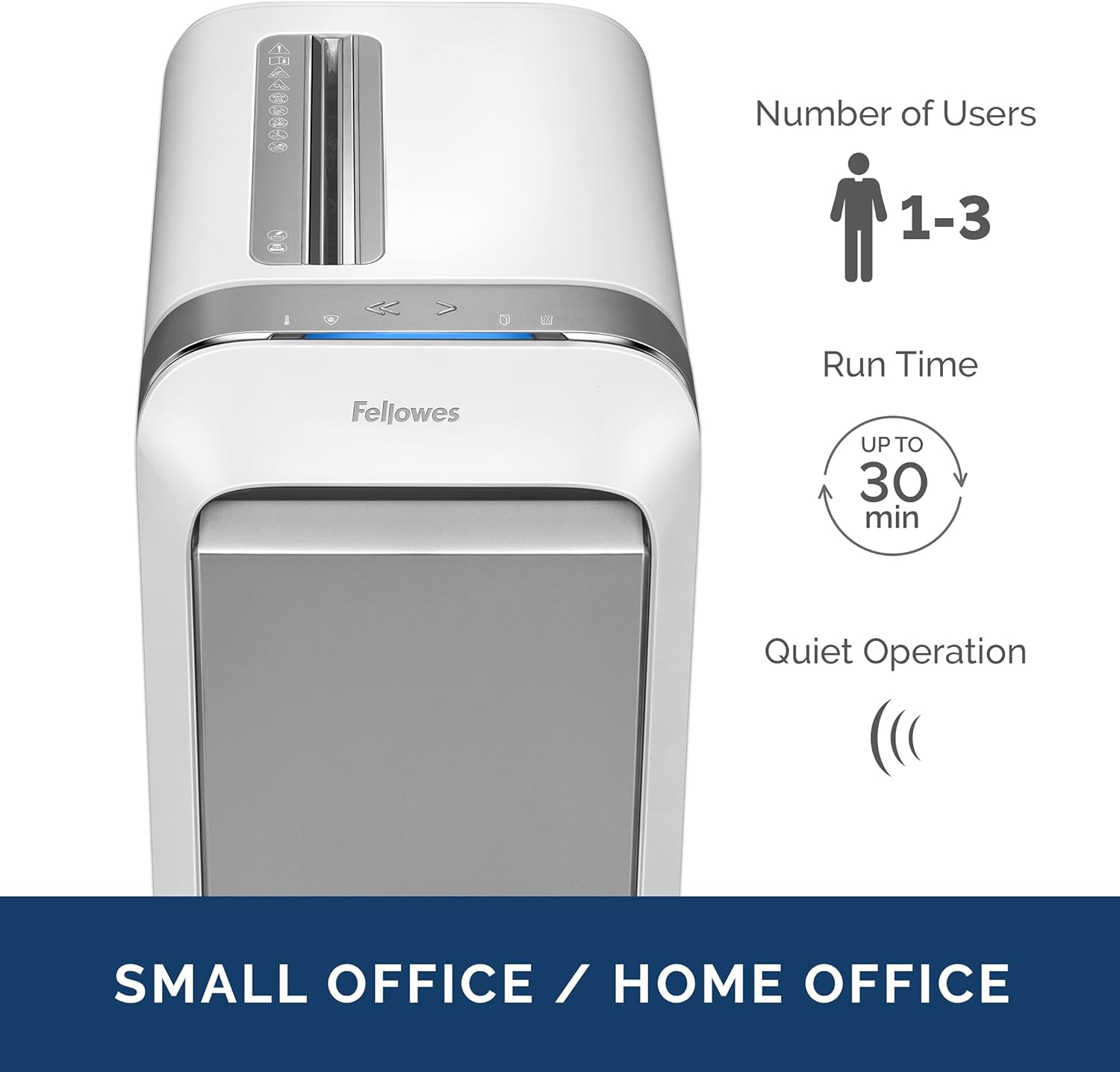 Fellowes LX22M Powershred Micro Cut 20 Sheet Paper Shredder (White) (5263201) : Everything Else