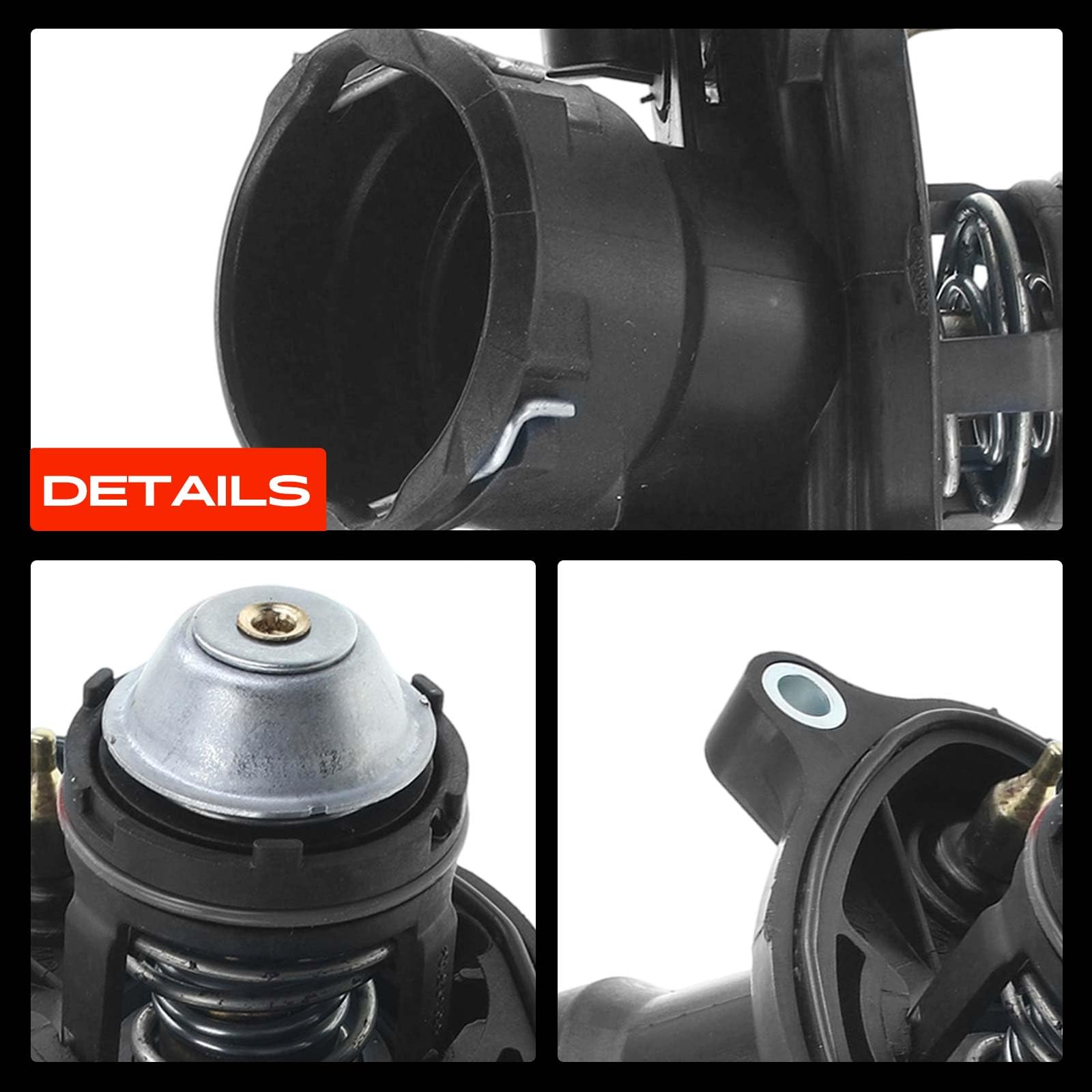 Frankberg Termostato del liquido di raffreddamento 2712000315 | Compatibile con: SLK R172, Classe E W212, Classe C Coupé C204, Classe E Modello T S212, Classe E Cabriolet A207