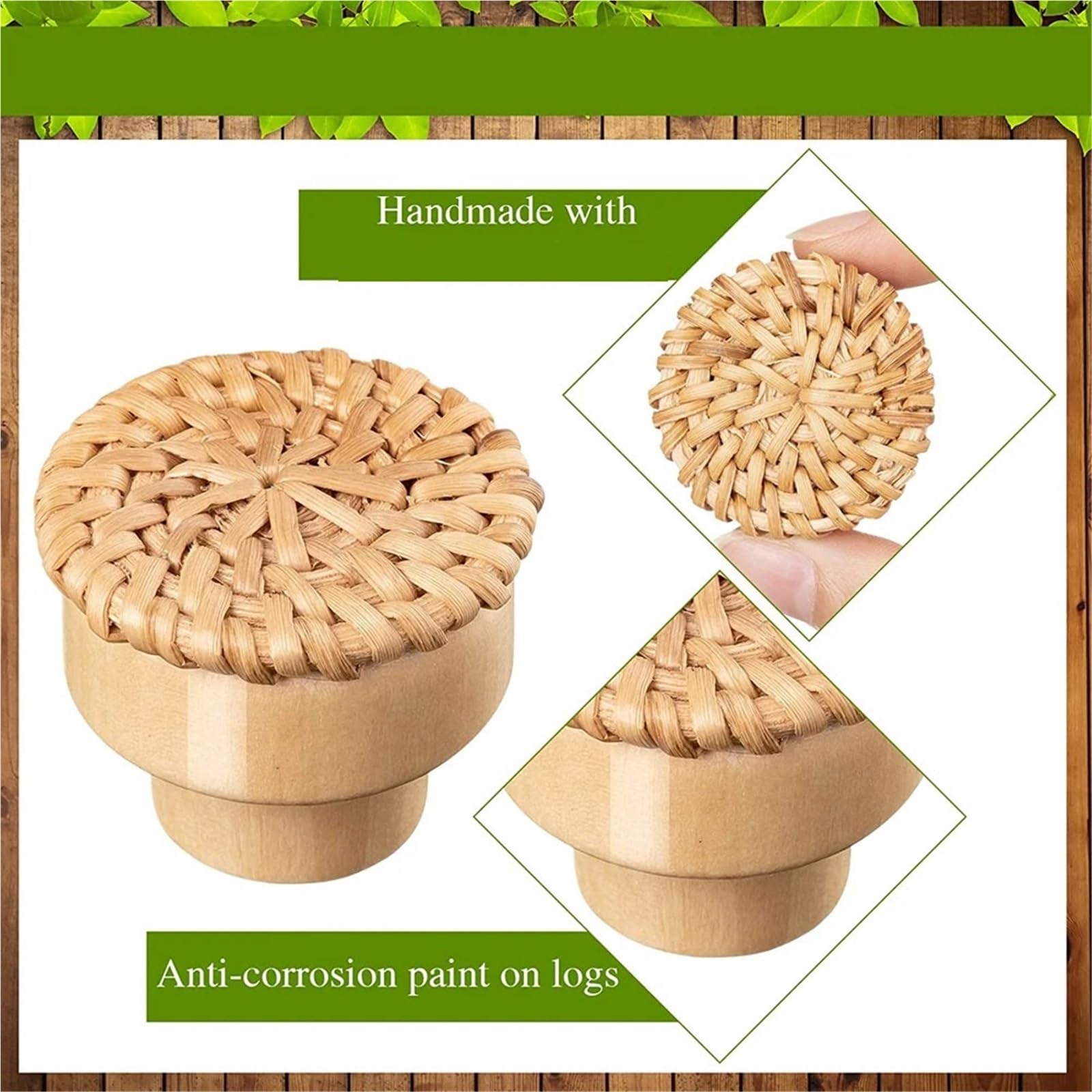 1-48 pz Rotondo In Legno Manopole Del Cassetto Dell'armadio Non Finito FAI DA TE Colore Porta Armadio Tira Maniglie Dell'armadio In Legno Con Viti Per Mobili, Cucina, Cassettiera, Armadio(M(40x25mm),2