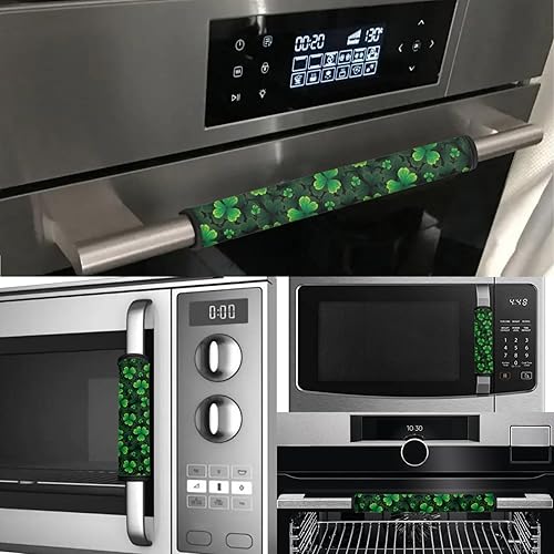 Vista 18 de Juego de 6 fundas protectoras para manijas de puerta de refrigerador con diseño de esqueleto divertido, guantes de cocina para nevera, microondas