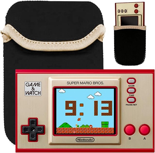 Orzly Protective Case Designed For Nintendo Game & Watch (2020 Special Edition Model) - Colour matching for Super Mario Bros Reversible Sleeve Case