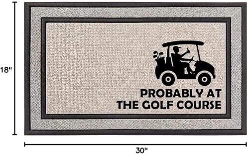 Miniatura 2 de Daylor Felpudo para interiores y exteriores, 18 x 30 pulgadas, color gris/beige/negro, tapete de puerta con parte trasera de goma probablemente en