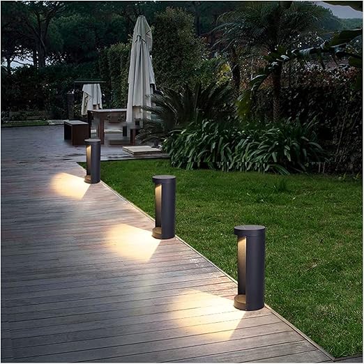 AAOTE Solar Post Lights Tuinverlichting, Post Lamp For Yard, Outdoor Post Lichtpunt, Zonne-energie, IP65 Waterdichte Kolom Head Lamp, Lawn Garden Post Lantaarn, Matzwarte Landschapslamp photo 2