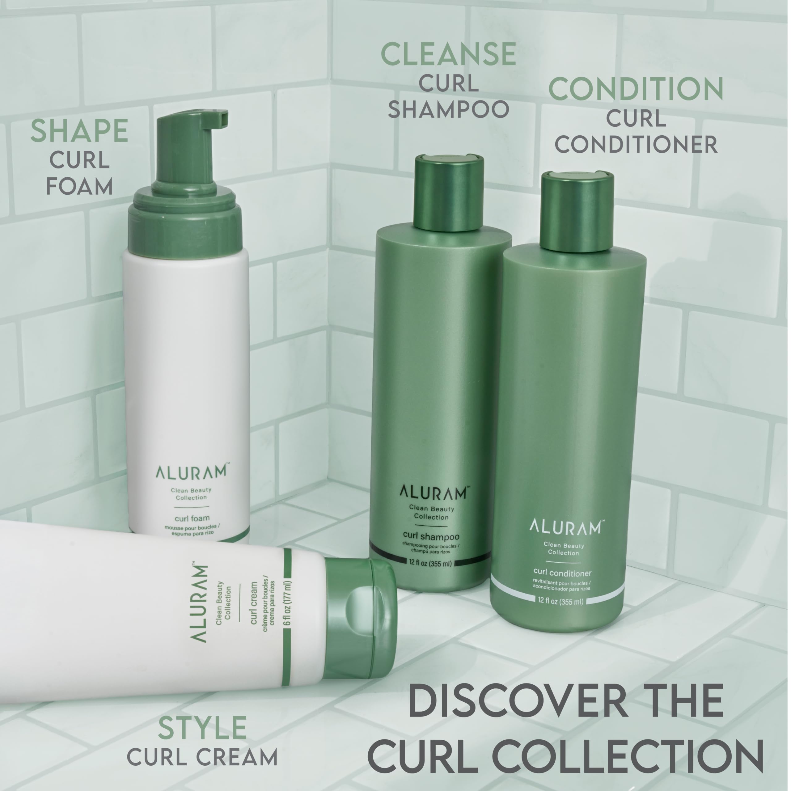 ALURAM Curl Foam for Defined, Nourished, Flexible-Hold Curls, 7 Fl Oz