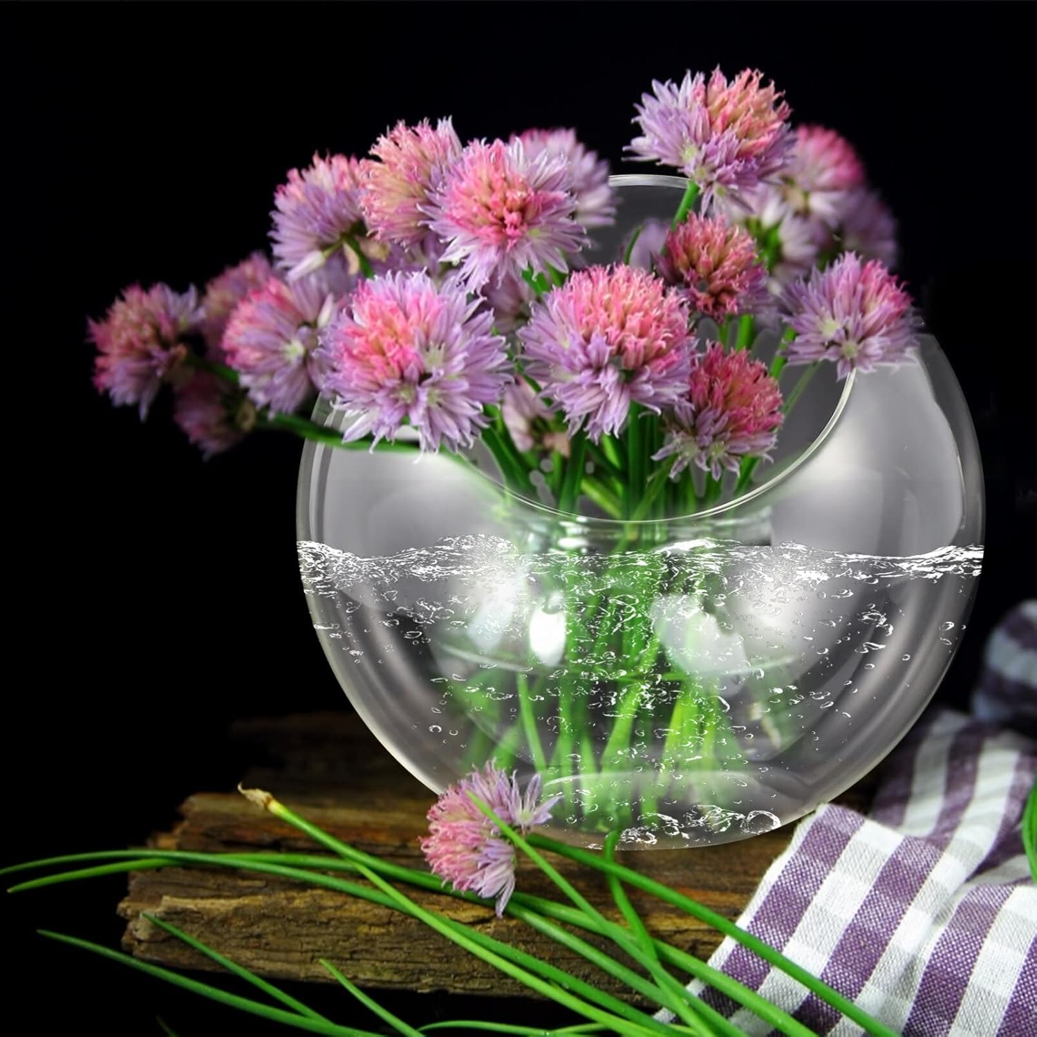 High Transparency Glass Terrarium for Air Plants - Stylish Desktop Planter for Miniature Gardens - Ideal Home and Wedding Decor - 7.87 Inch