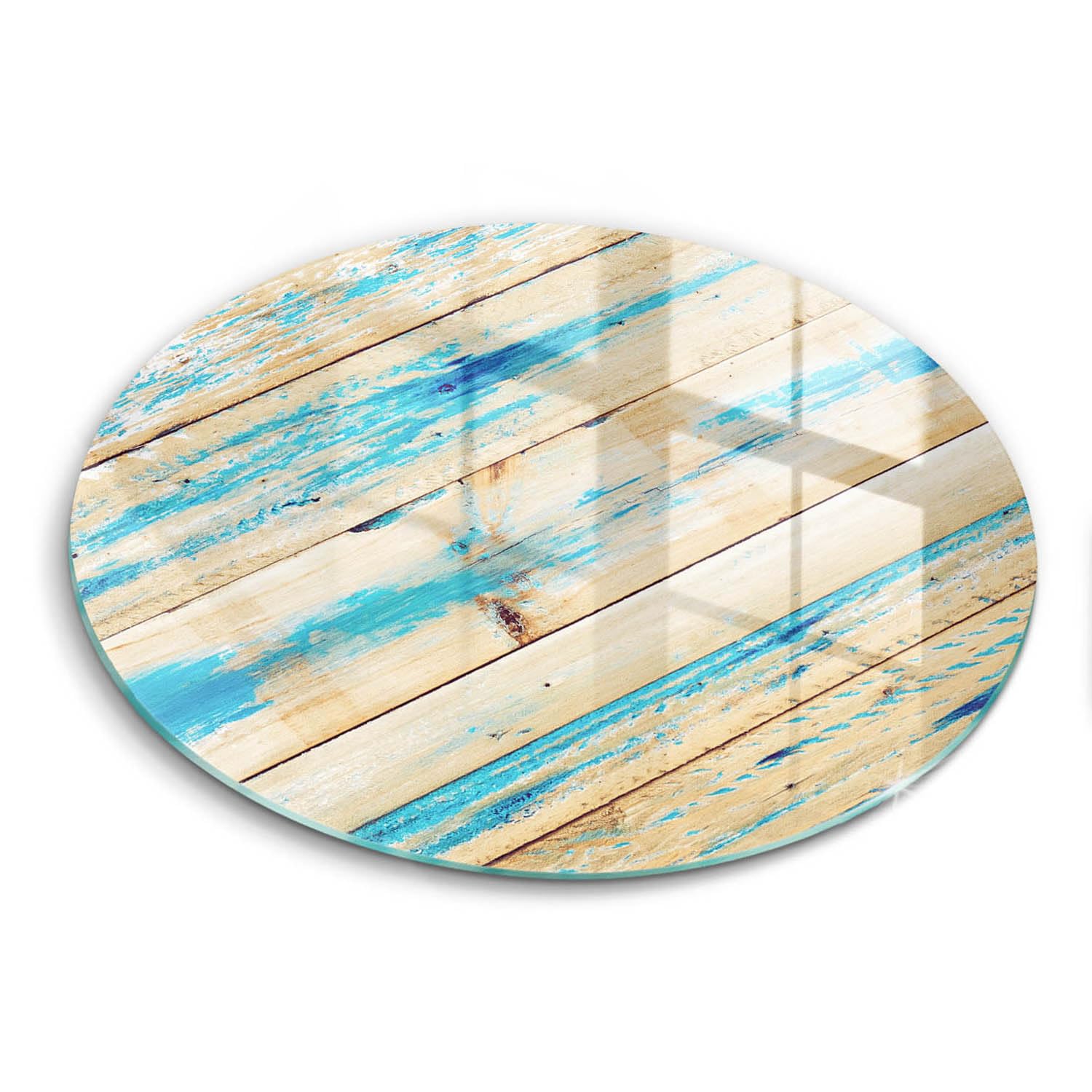 Protection plaque induction 30cm pour cuisiner sur un plan rétro bois