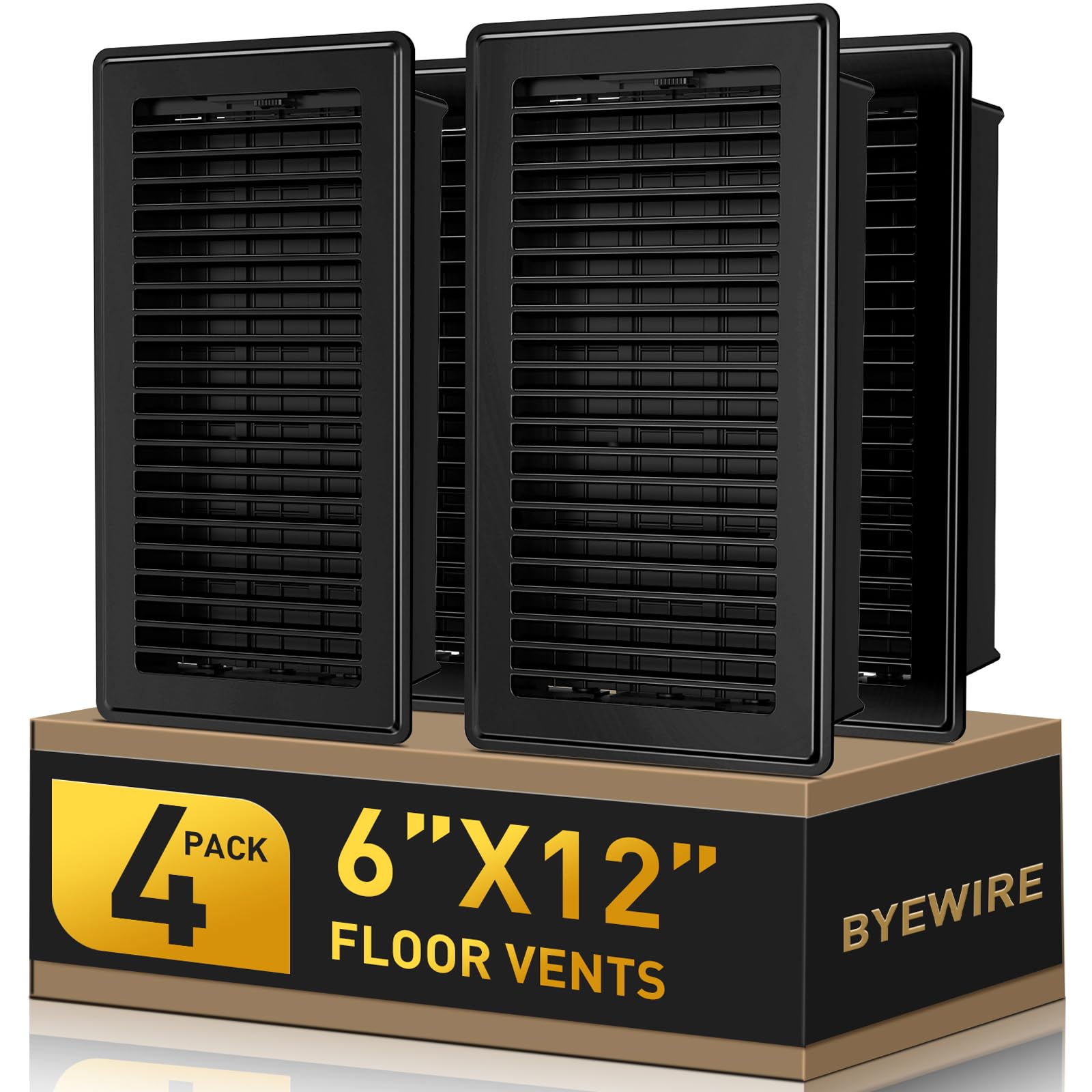 BYEWIRE Floor Register 4-Pack