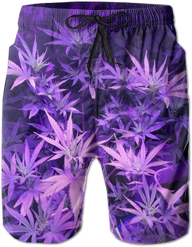 Amazon.com: SHARP-Q Pantalones cortos de playa púrpura maleza marihuana  hoja de moda hombre de secado rápido troncos Boardshorts playa pantalones  cortos : Ropa, Zapatos y Joyería