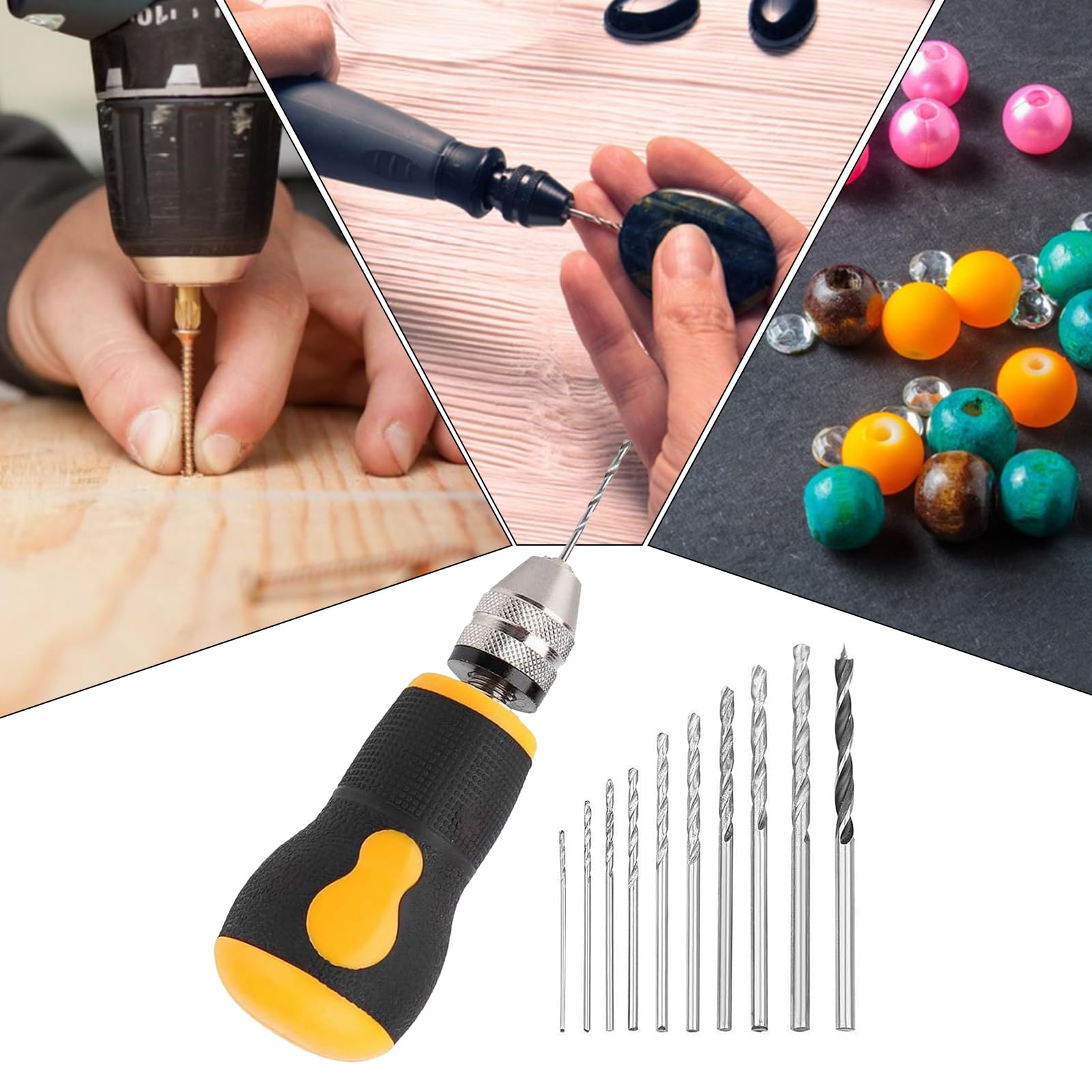 Trapano Manuale Elettrico Di Precisione Mini per Elettronica, Utensile Rotante per Forature Delicate e Gioielli