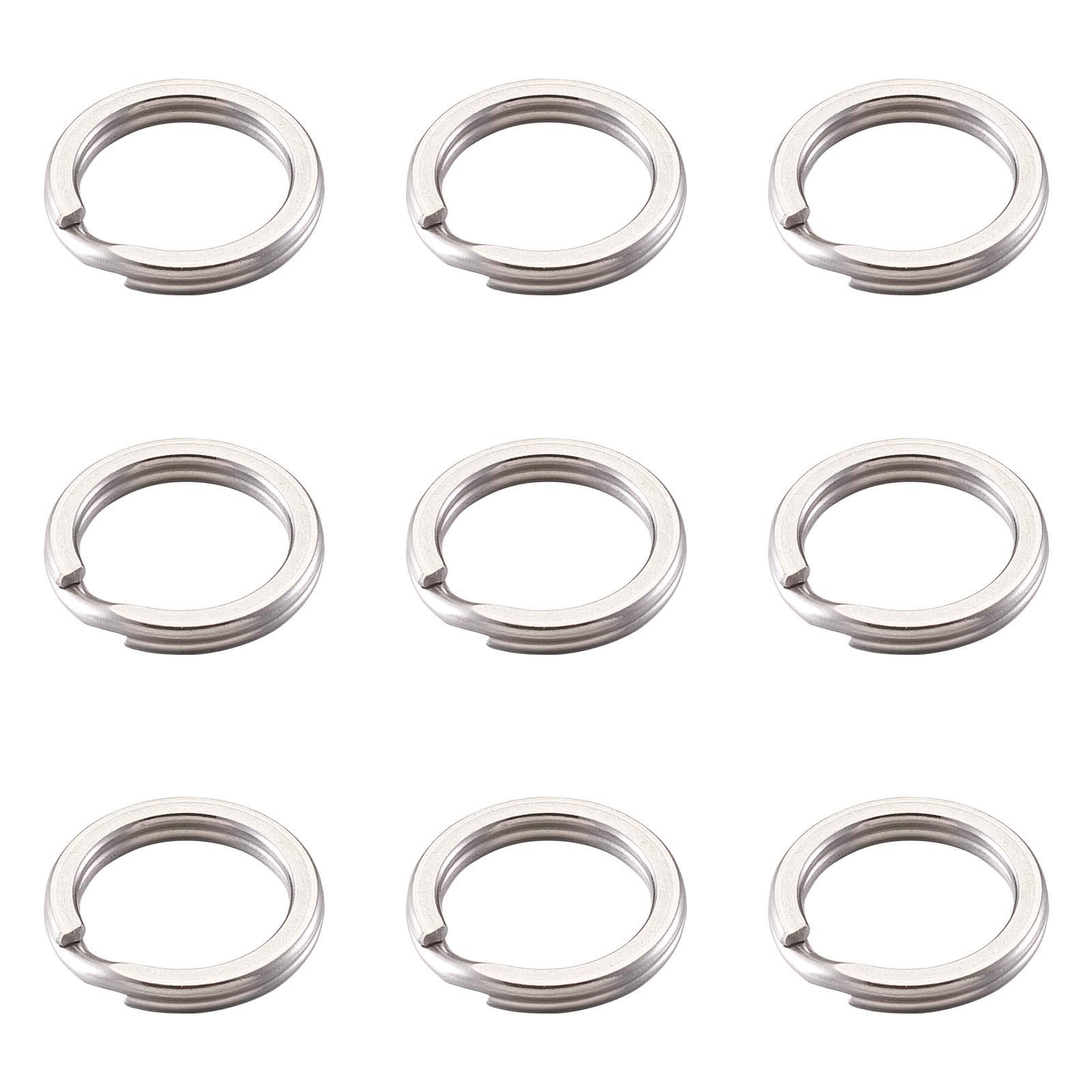 Pandahall 304 Stainless Steel Split Key Rings black STAS-P177-1.5x15mm-P-Yilisi