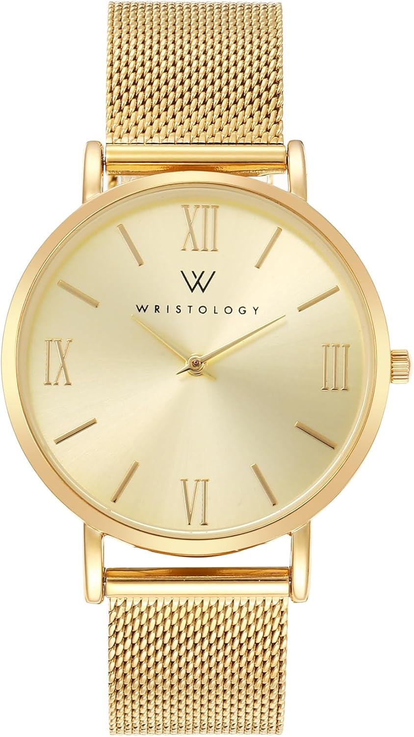 Wristology Easy Change Band Large Face Roman Numerals Boyfriend Womens Watch - Interchangeable Strap - Large Easy to Read Analog Dial Unisex