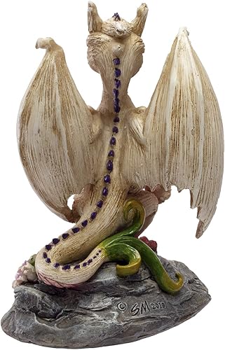 Miniatura 2 de Pacific Giftware Figura de resina de dragón blanco ajo