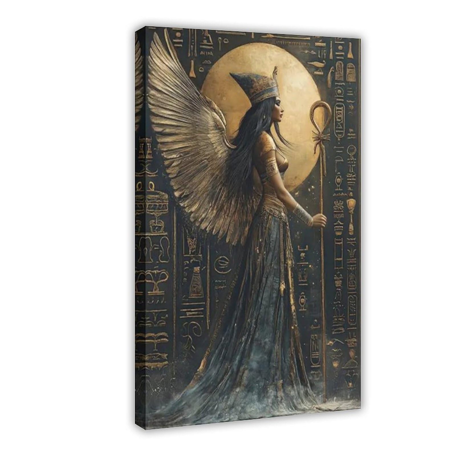 Utgn Goddess Isis Canvas Canvas Poster Bedroom Decor Landscape Decor Gift 08X12inch(20X30cm)