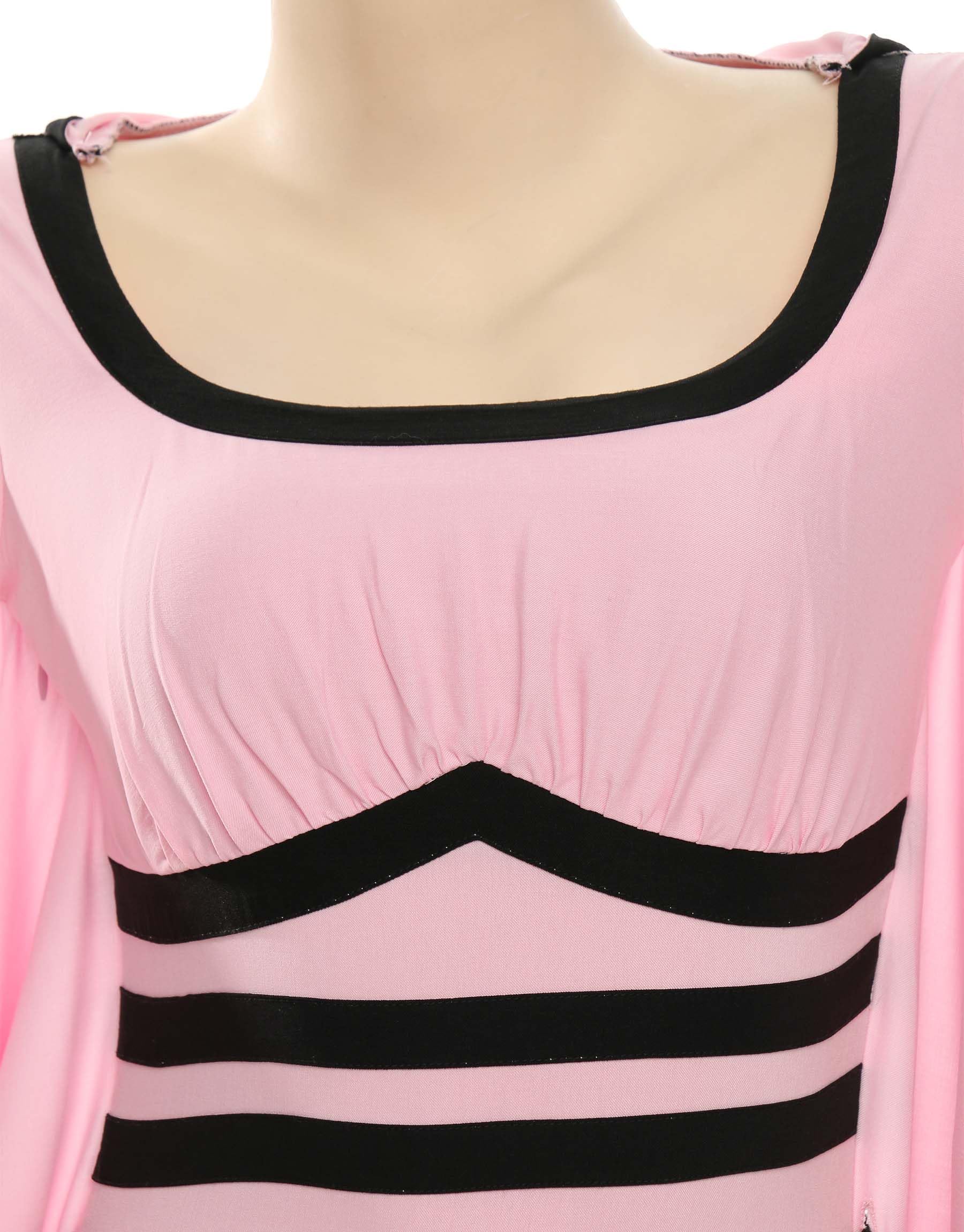 MEOWCOS Gothic Bodycon Dress Elegant Vampire Hood Dress Pink Slit Dress with Bat Hem Sleeves