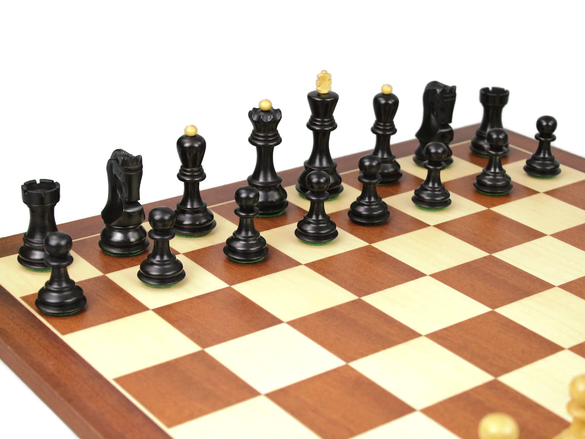 Set di scacchi in legno di mogano Tavola da 21 pollici ponderata Ebanizzata Zagabria Staunton Pezzi 9,75 pollici