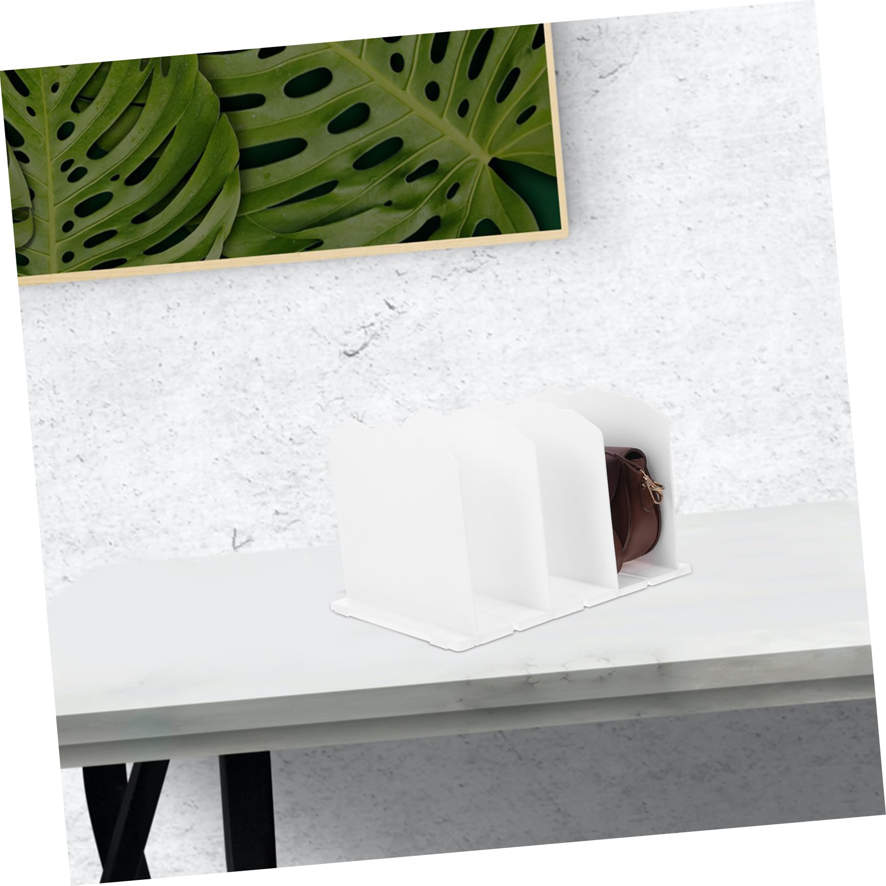Organizador de Puerta Colgante para Armario, Divisores de Almacenamiento Ajustables de Plástico, Estante para Guardar Bolsos, 2 Piezas, Blanco, Fácil Montaje