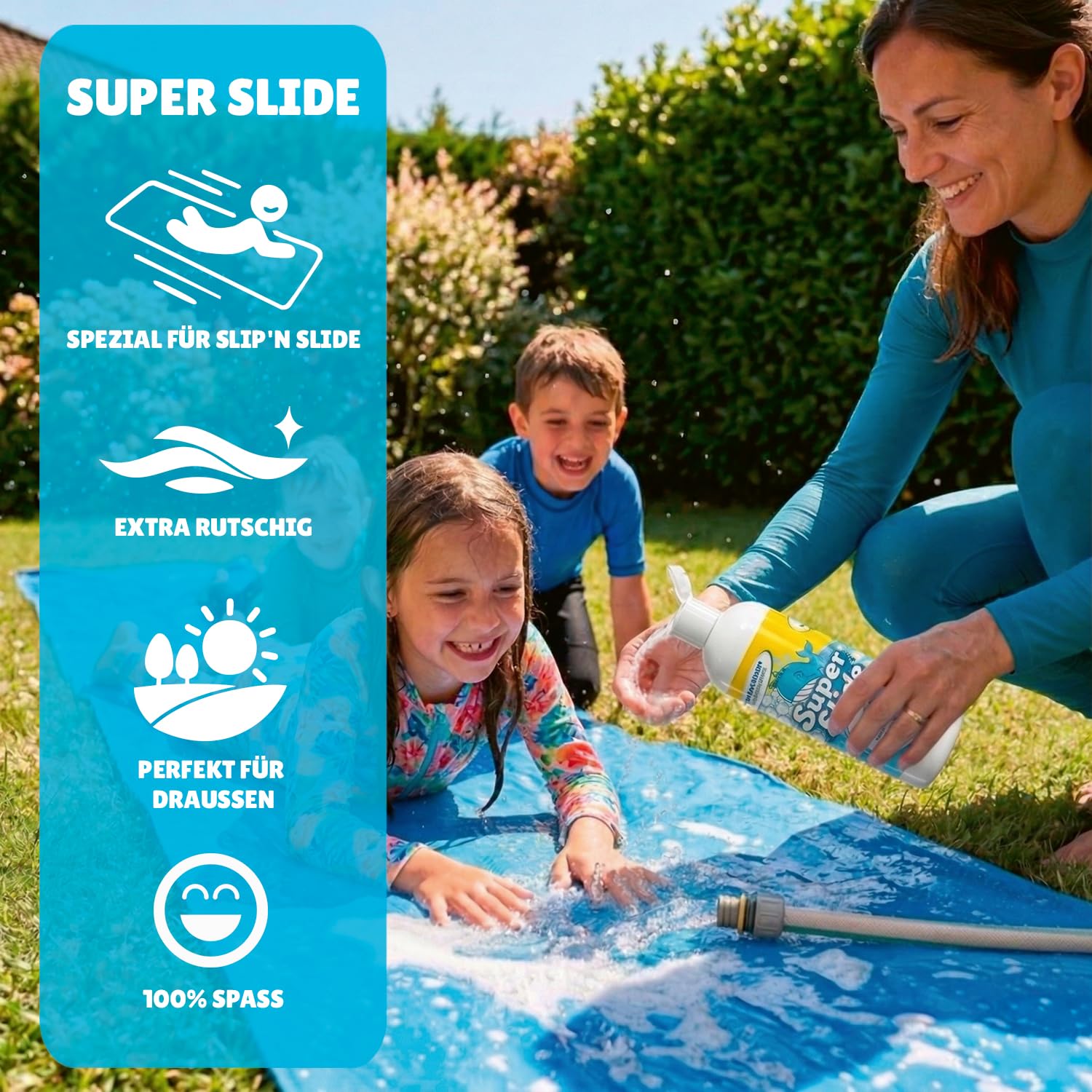 Super Slide Naturseife Extra Rutschig 1L Hypoallergen Wasserrutschmatte