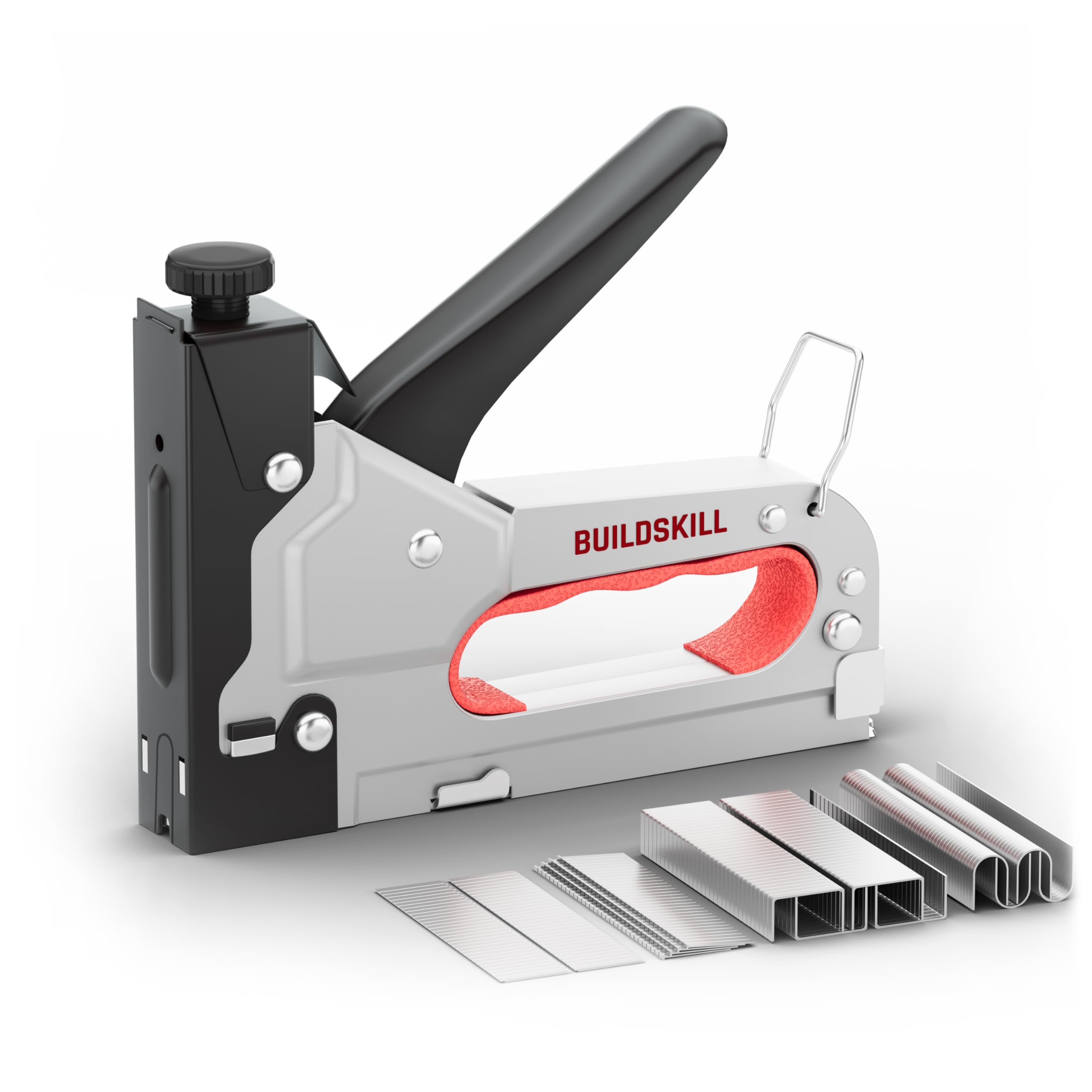 BUILDSKILL 4 in 1 Stapler Gun for Heavy Duty use | Comes with T, U, D 