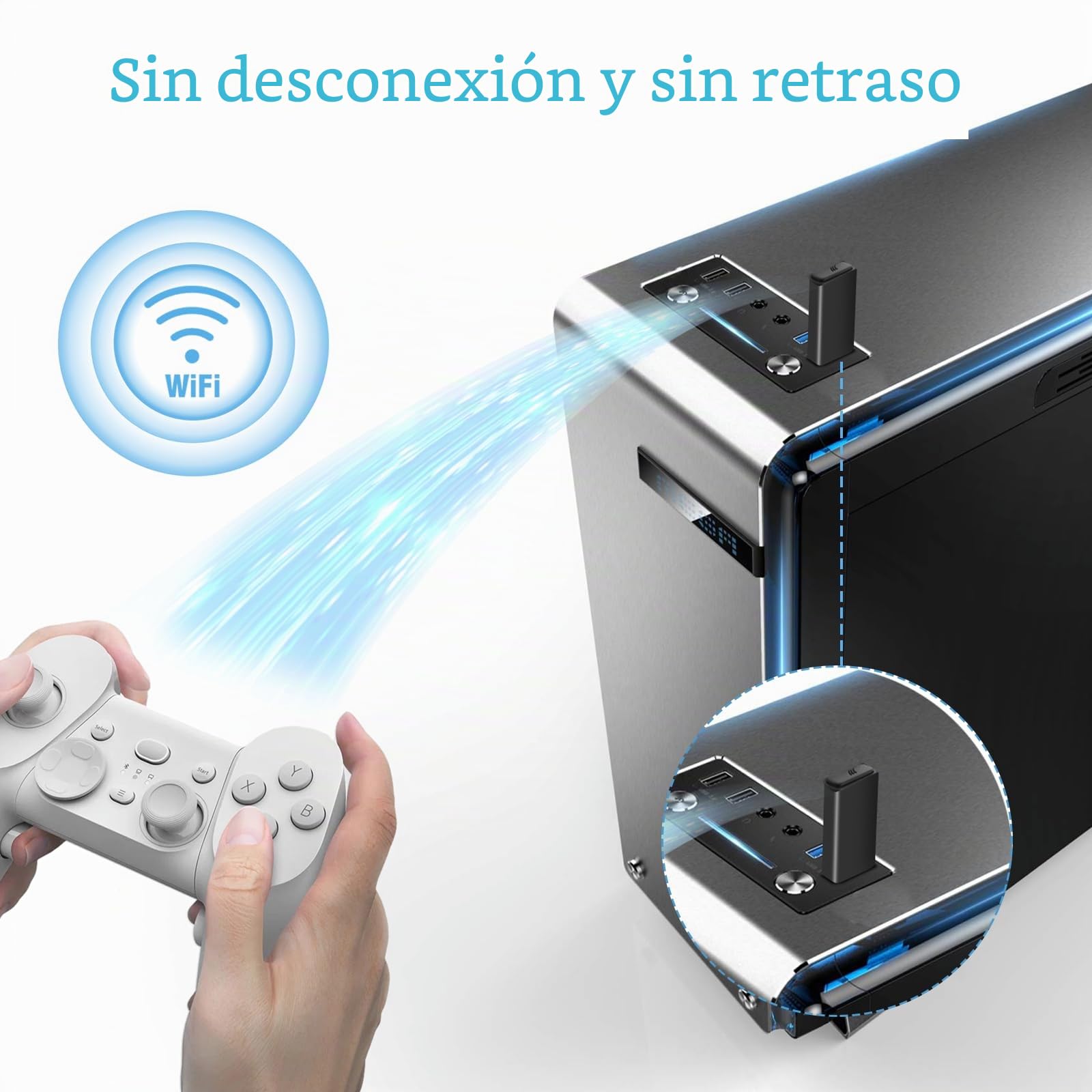 RUIZHI Adaptador inalámbrico compatible con el controlador X-Box One X-box One Serie X para PC Windows 10