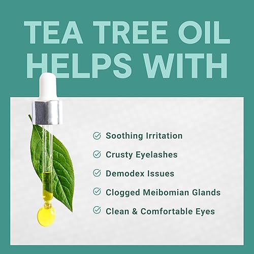 Miniatura 4 de Toallitas limpiadoras de párpados de árbol de té, 90 toallas de un solo uso, toallitas para pestañas y párpados para calmar la irritación de ojos