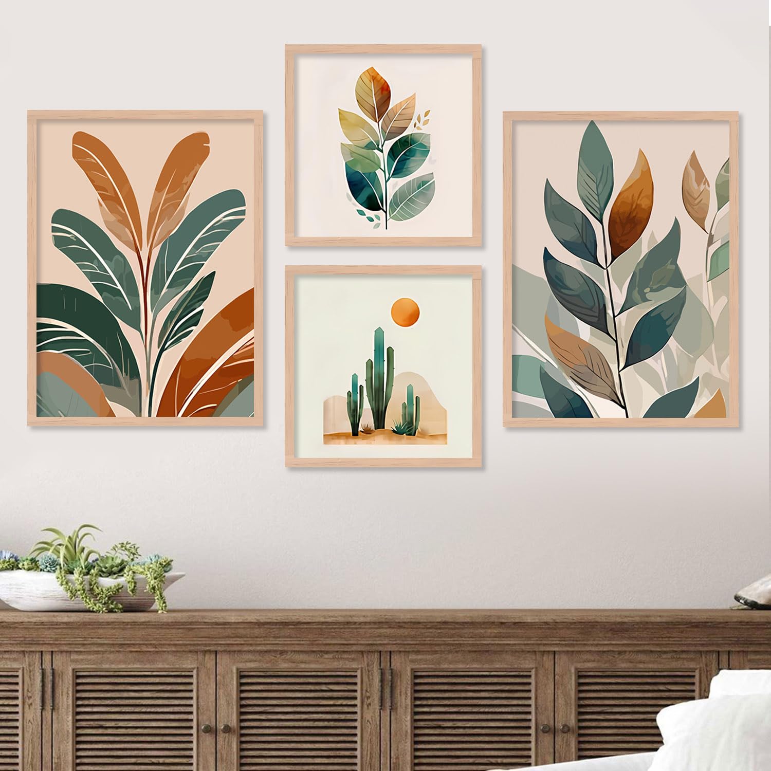 Kotart Wood Wall Paintings - Nature Leaf Art -8